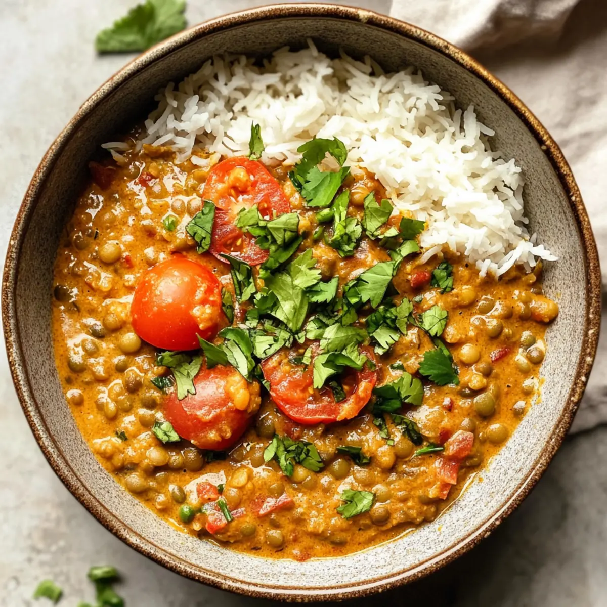 Kokosnuss-Linsen-Curry für Eilige und Genießer
