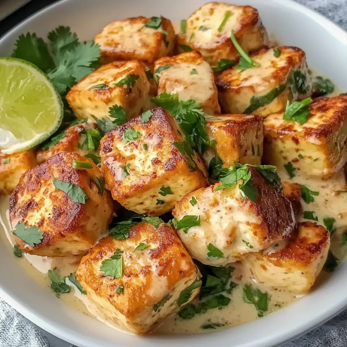 Kokosnuss Limette Tofu für ein schnelles Abendessen