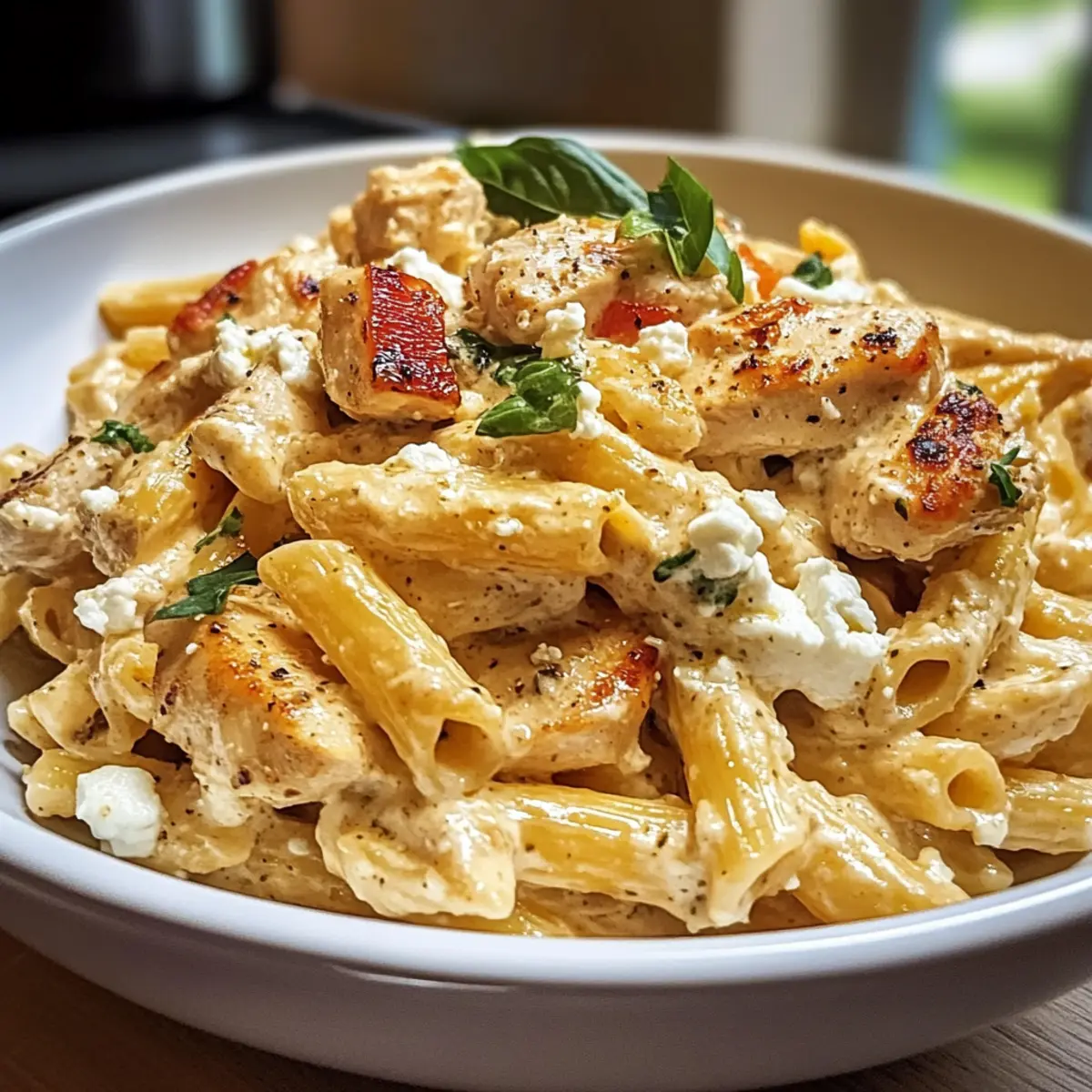 Cremige Hähnchen Feta Pasta für die ganze Familie