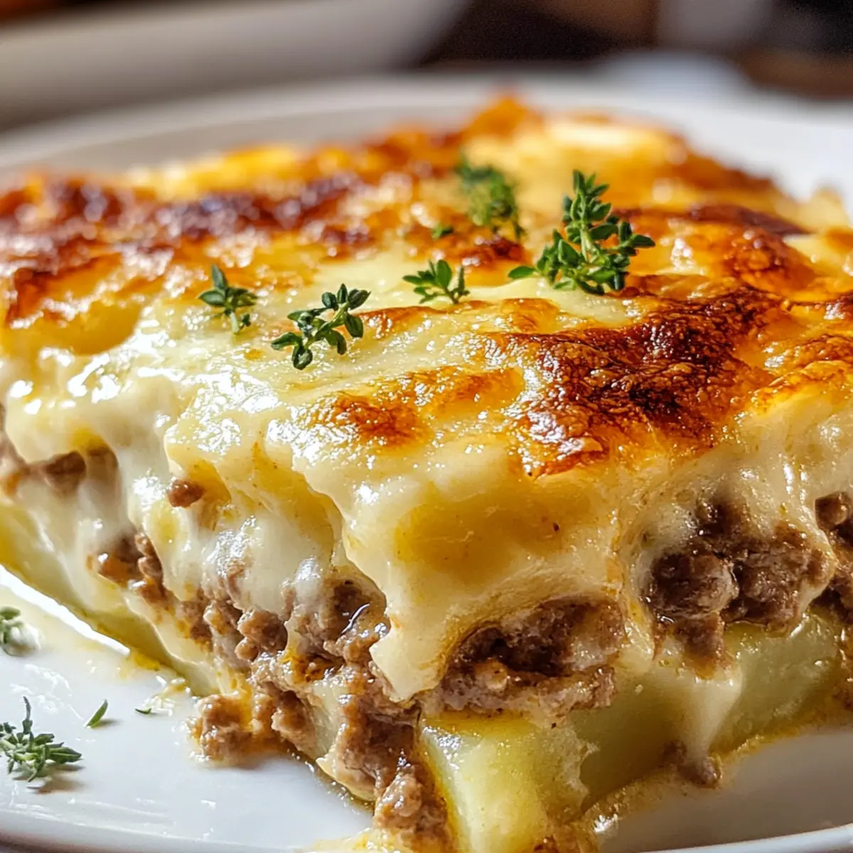 Cremiger Hackfleisch- und Kartoffelauflauf für Genießer