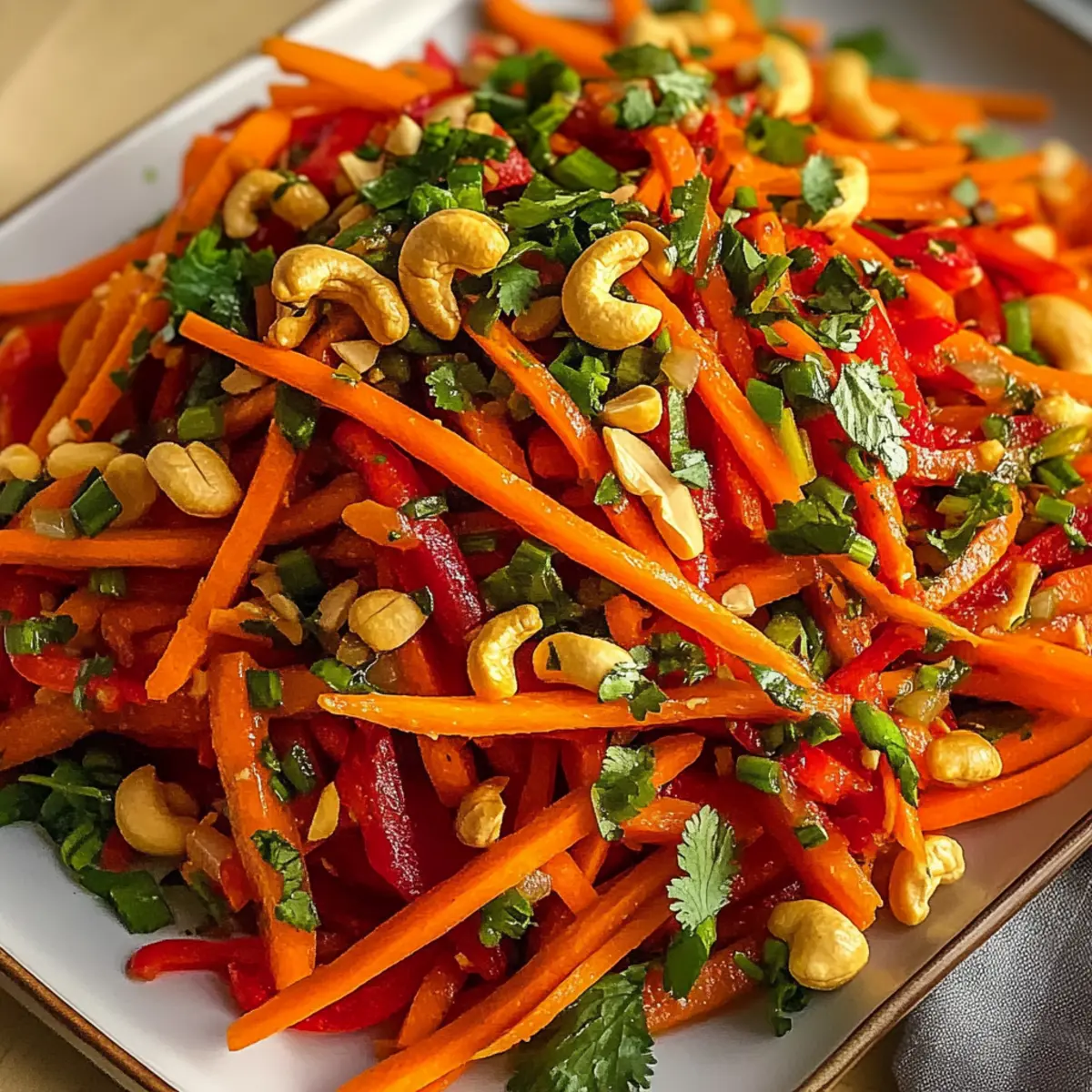 Knuspriger Asiatischer Karottensalat für jeden Tag