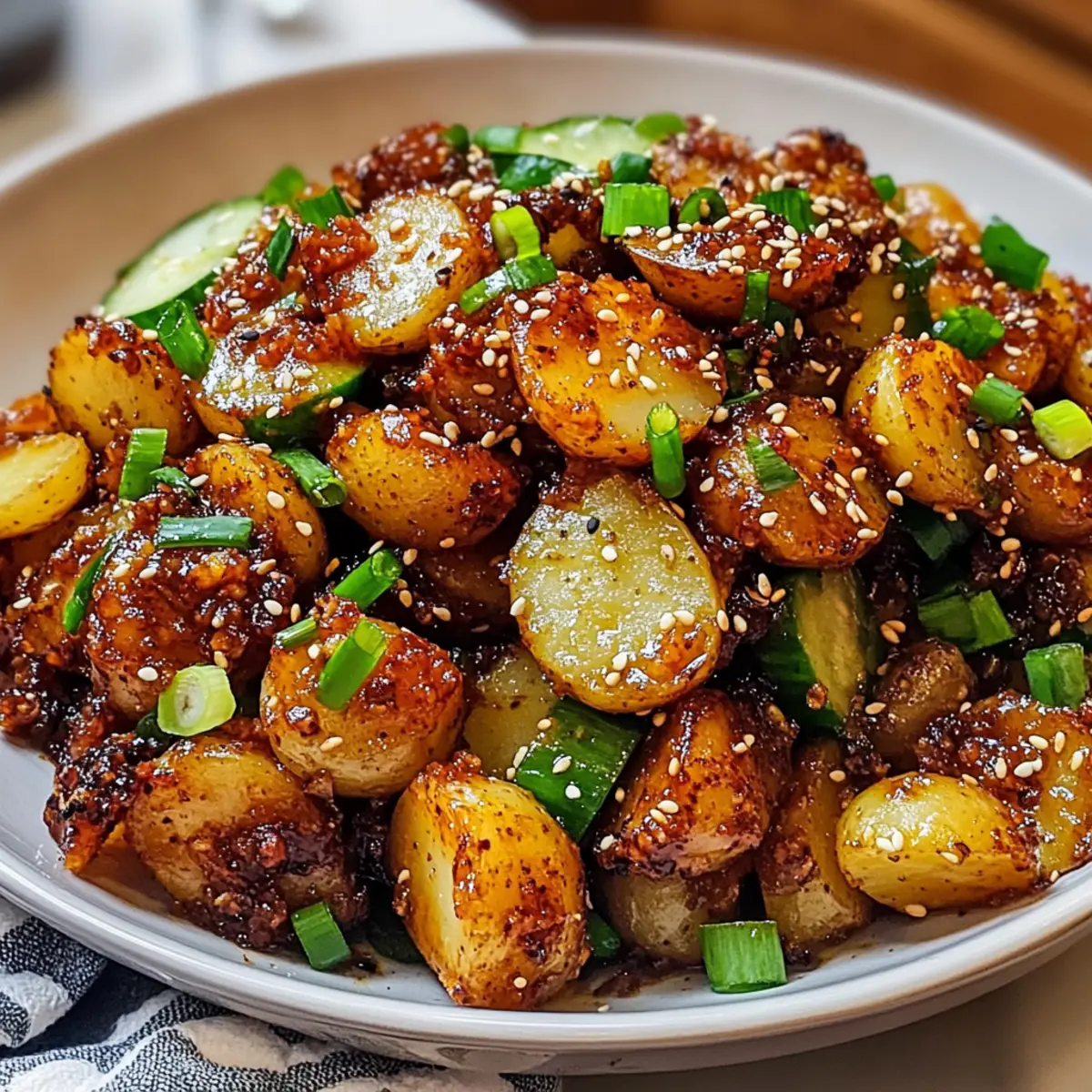 Knuspriger Gochujang-Kartoffelsalat mit Wow-Effekt