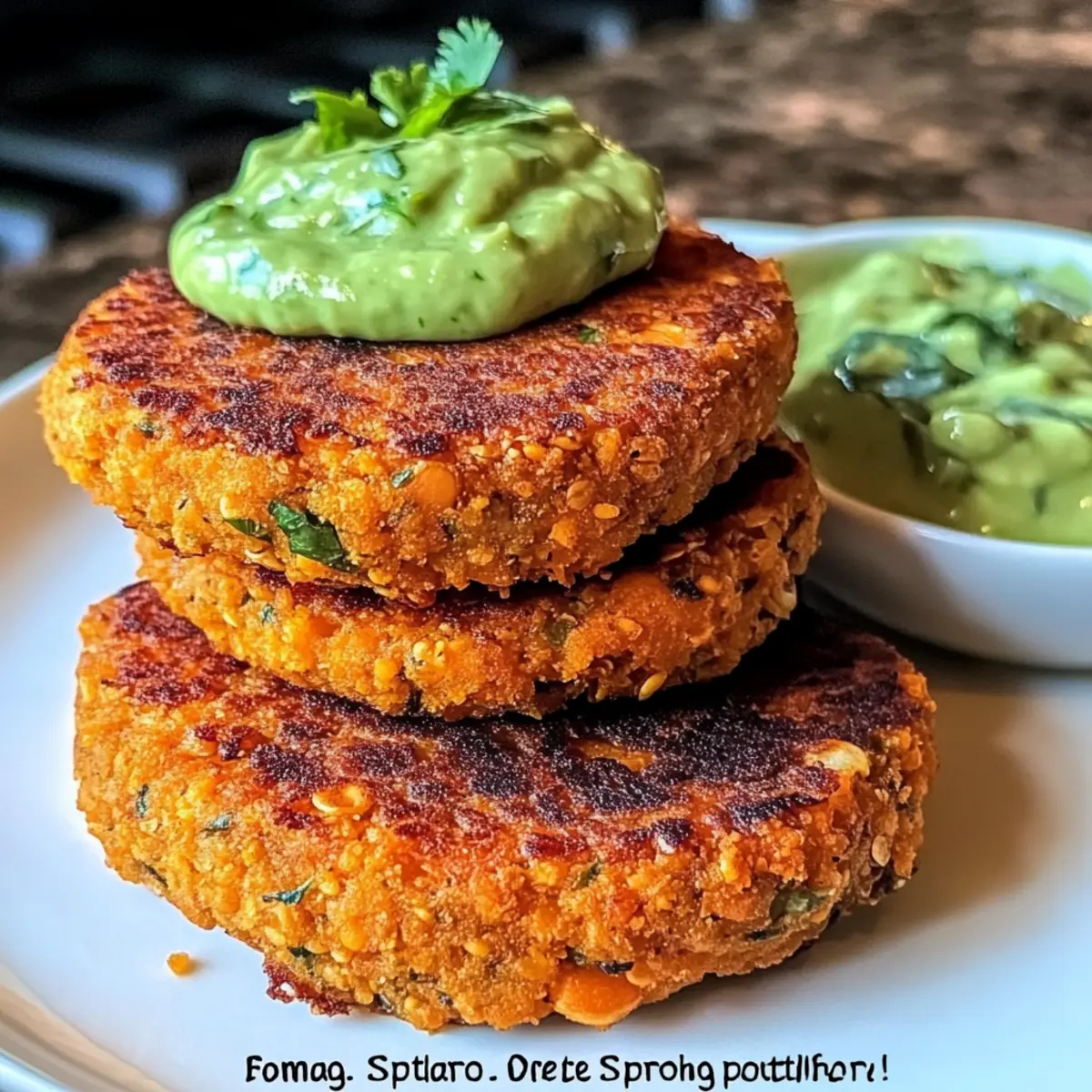 Krosse Süßkartoffel- und rote Linsen-Patties für jeden Snack