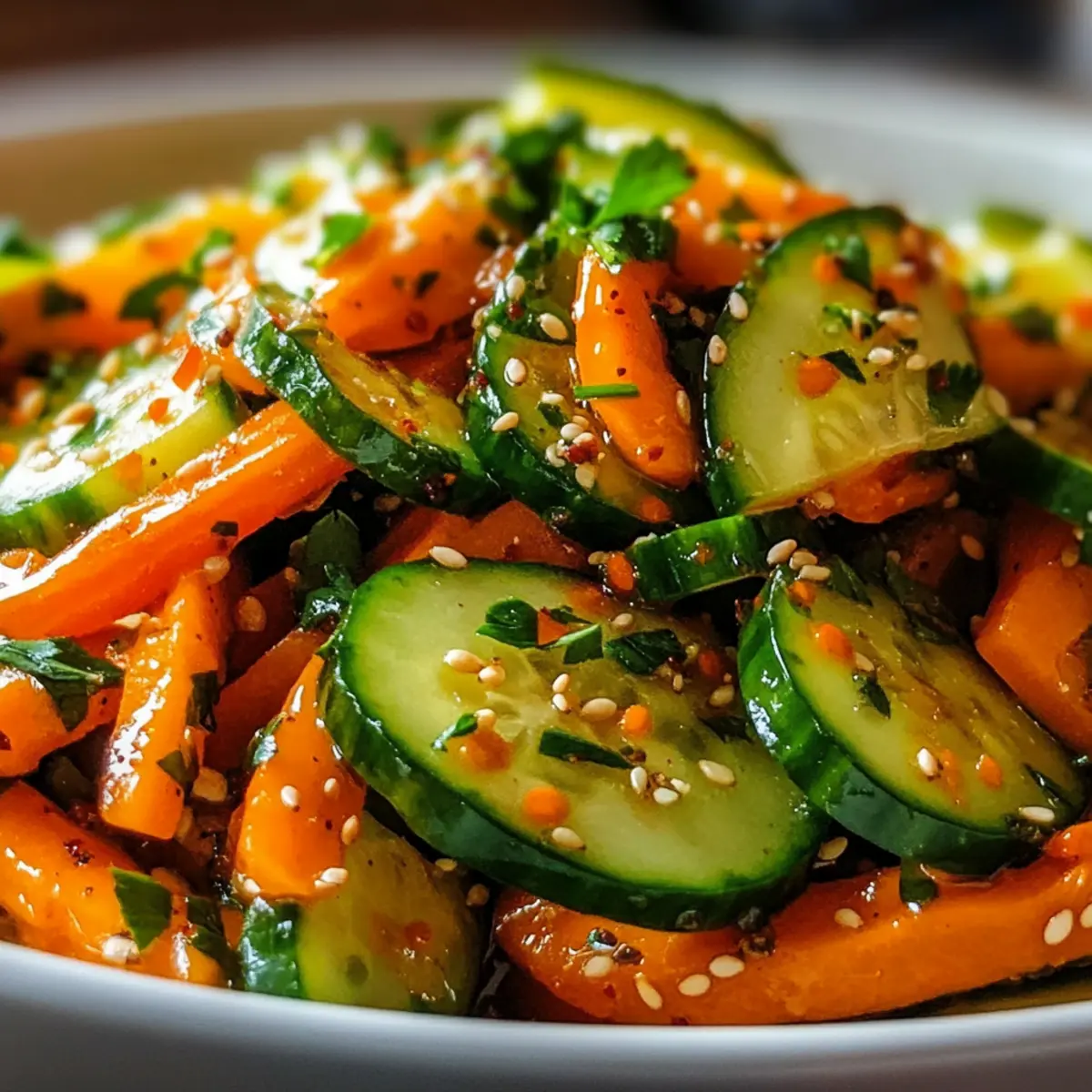 Gurke Karottensalat in 15 Minuten zubereiten