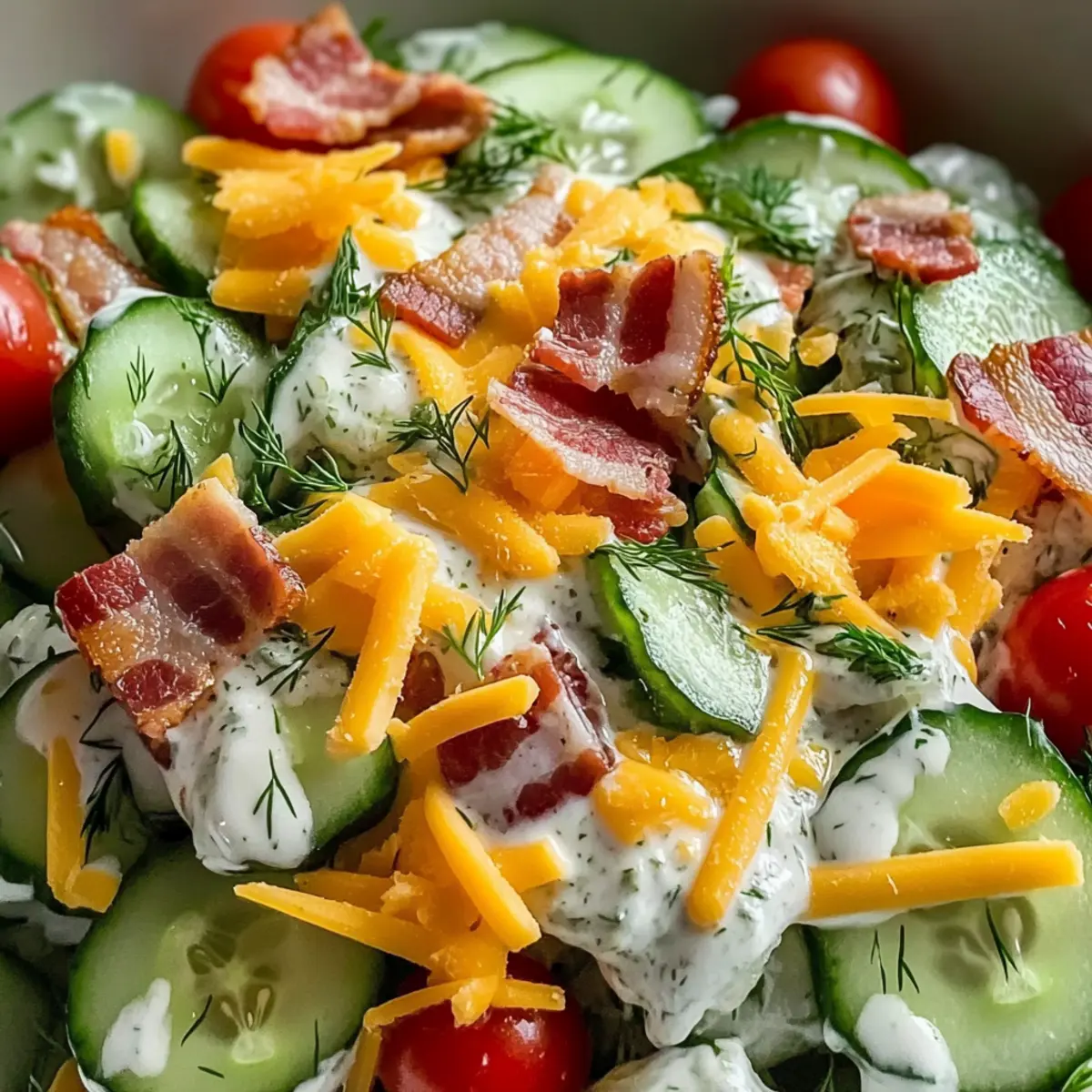 Gurken Ranch Knack Salat in 10 Minuten zubereiten