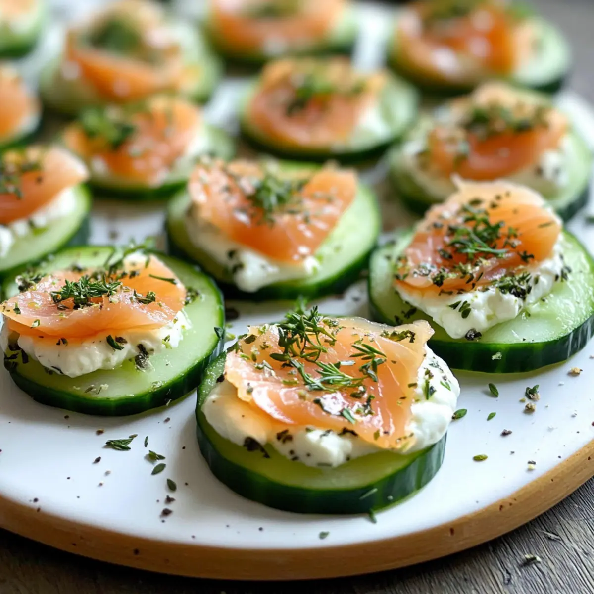 Gurken Räucherlachs für Perfekte Partysnacks
