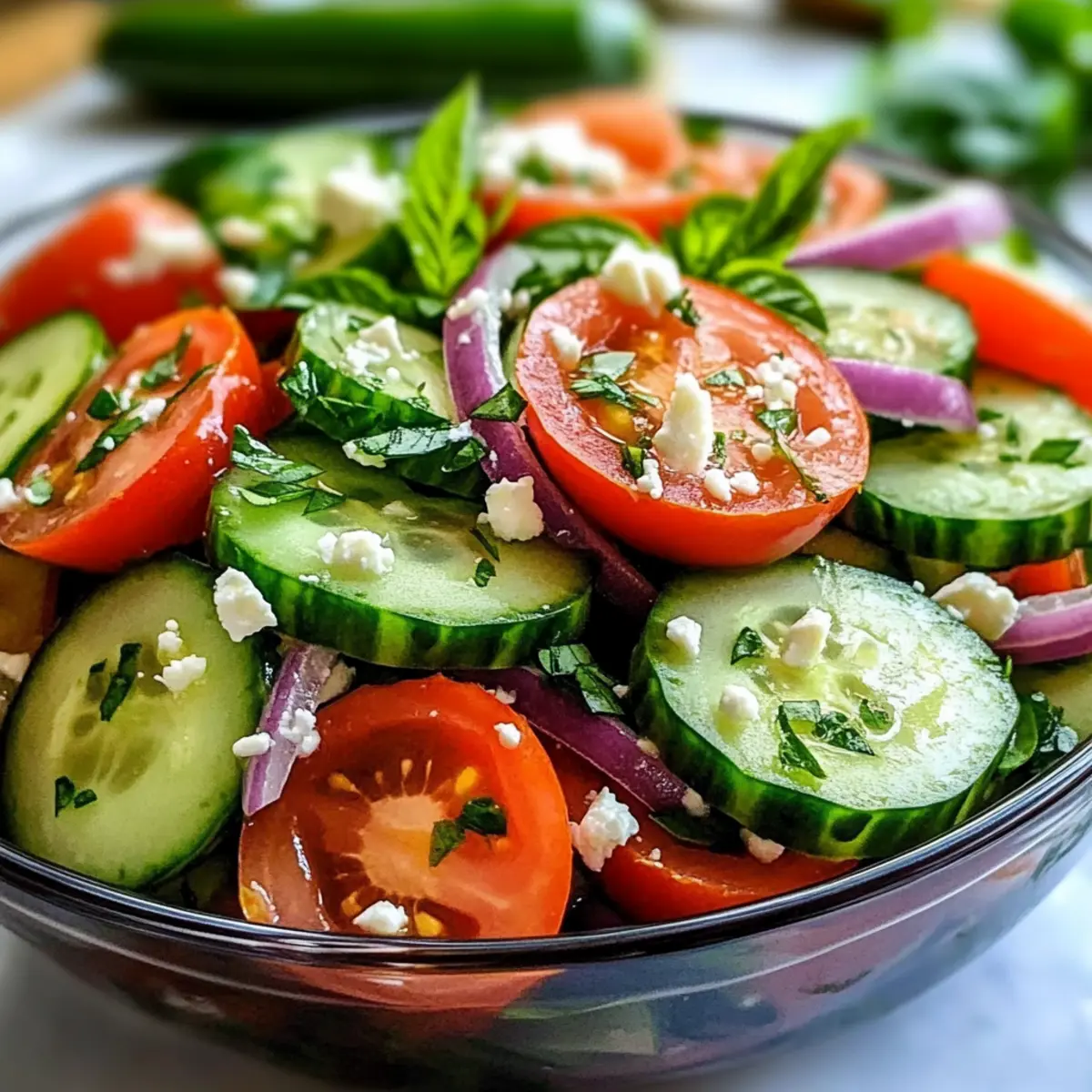 Gurken-Tomaten-Salat für den perfekten Sommergenuss