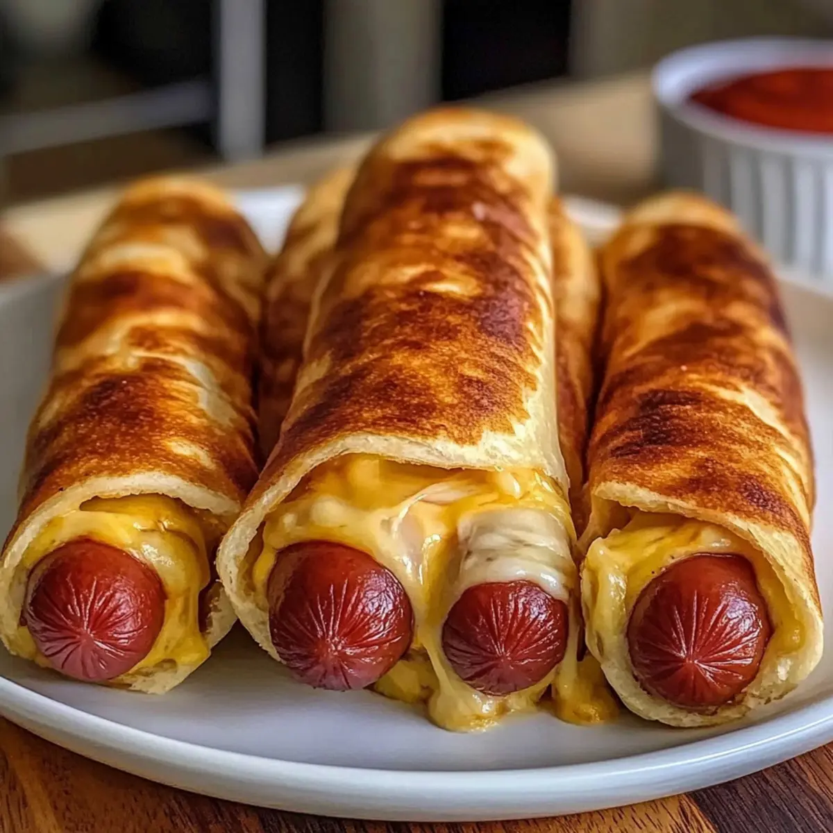 Gebackene Hot Dogs in Tortilla-Teig für jeden Anlass