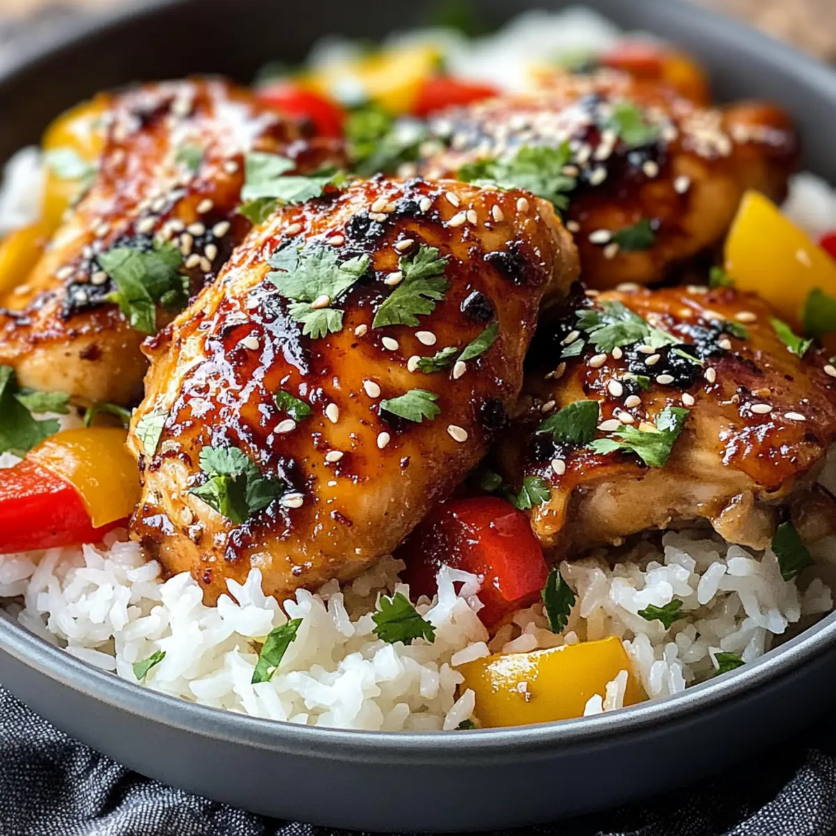 Hawaiianisches Hühnchen und Kokosnussreis Genuss