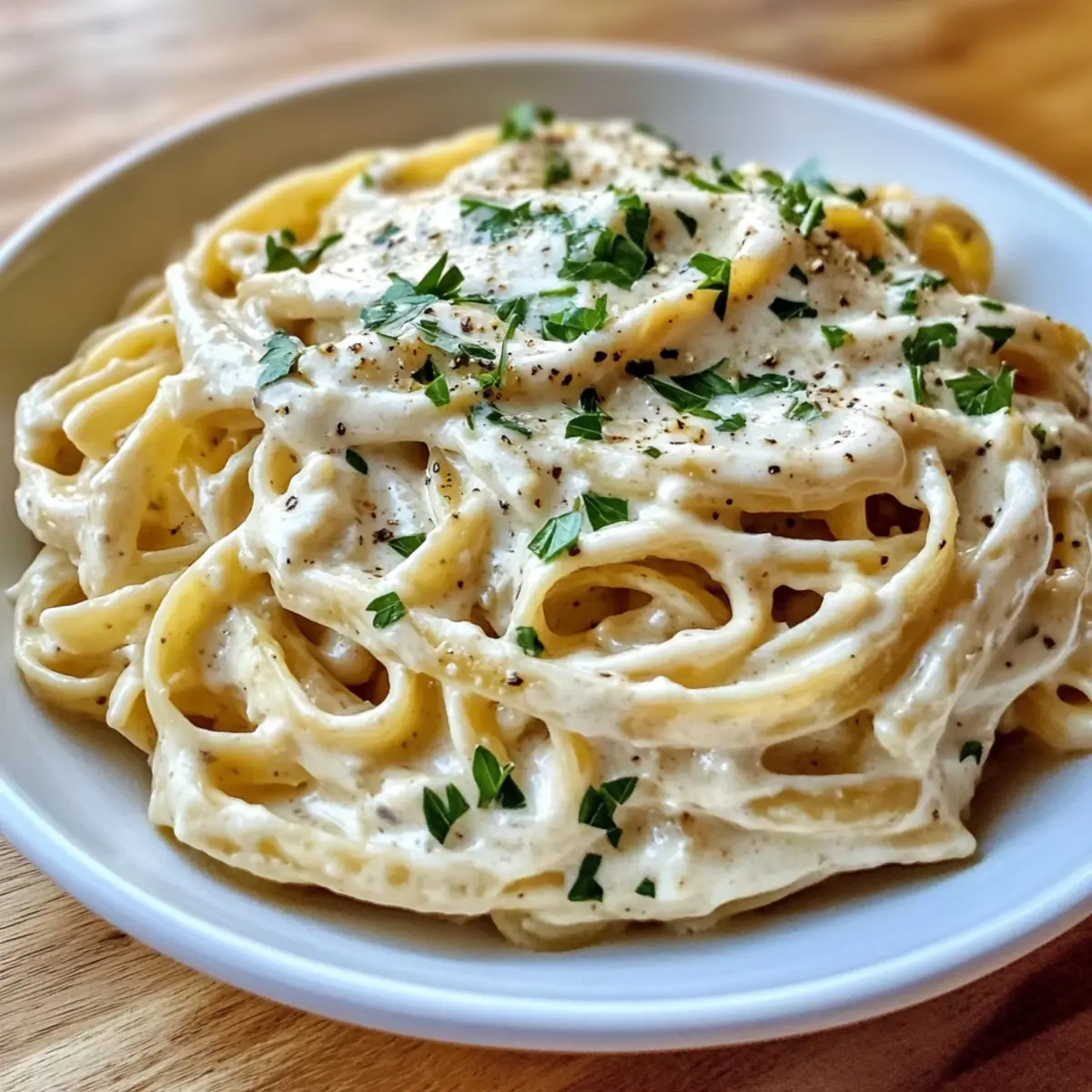 Gesunde Hochprotein Alfredo-Sauce für schnelle Abende