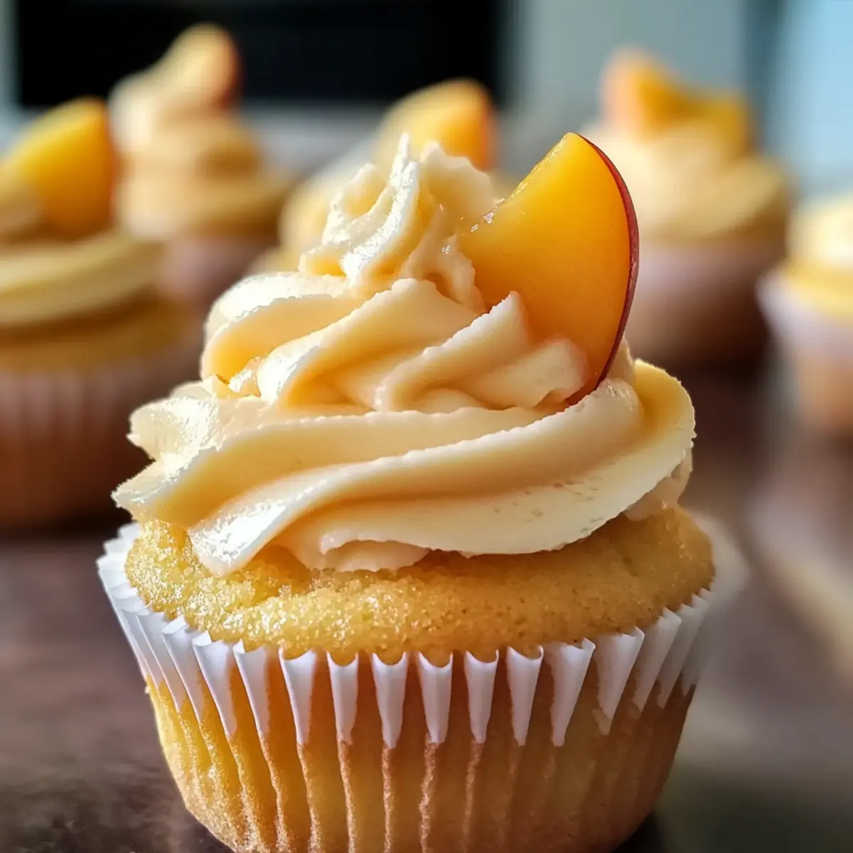 Honig Pfirsich Frischkäse Muffins für den Sommer