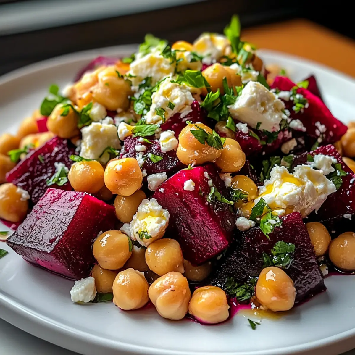Leckere Kichererbsen Rote Bete Feta Salat Idee