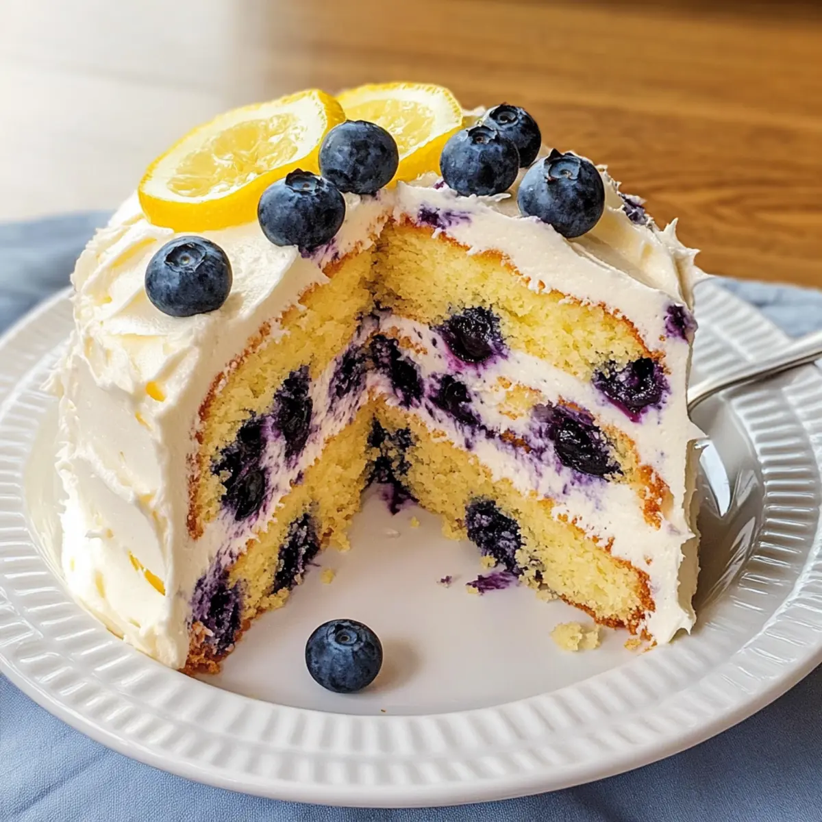 Zitronen-Blaubeer-Kuchen für den perfekten Sommer