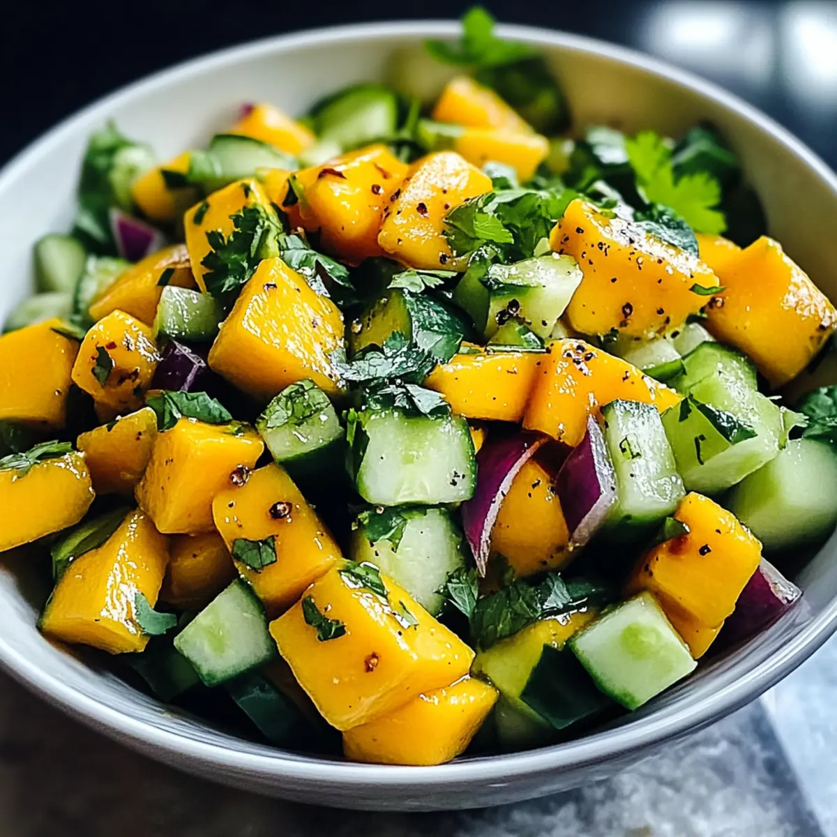 Mango-Gurken-Salat für erfrischende Sommertage