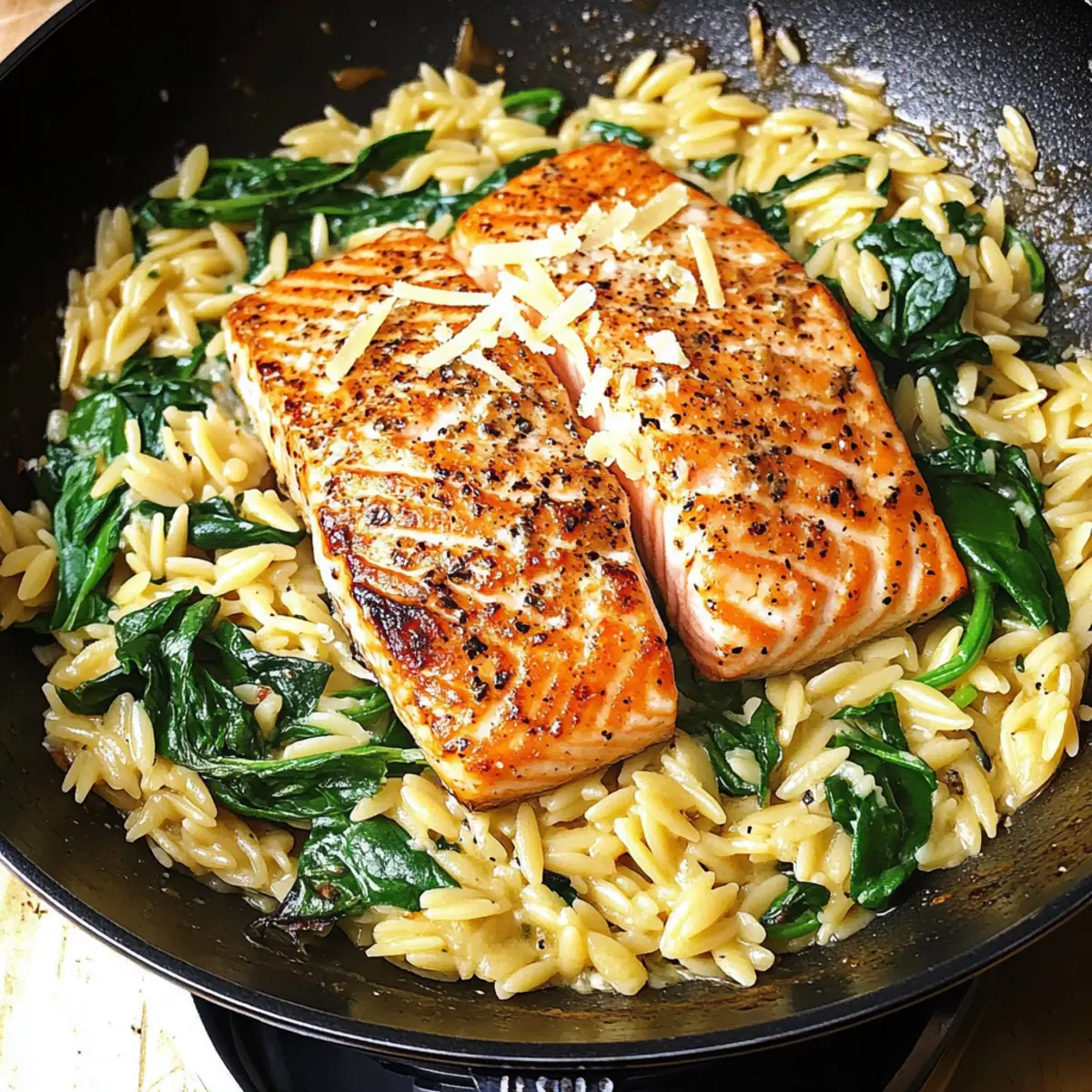 Ein Pfannenlachs mit Zitronenorzo in 30 Minuten