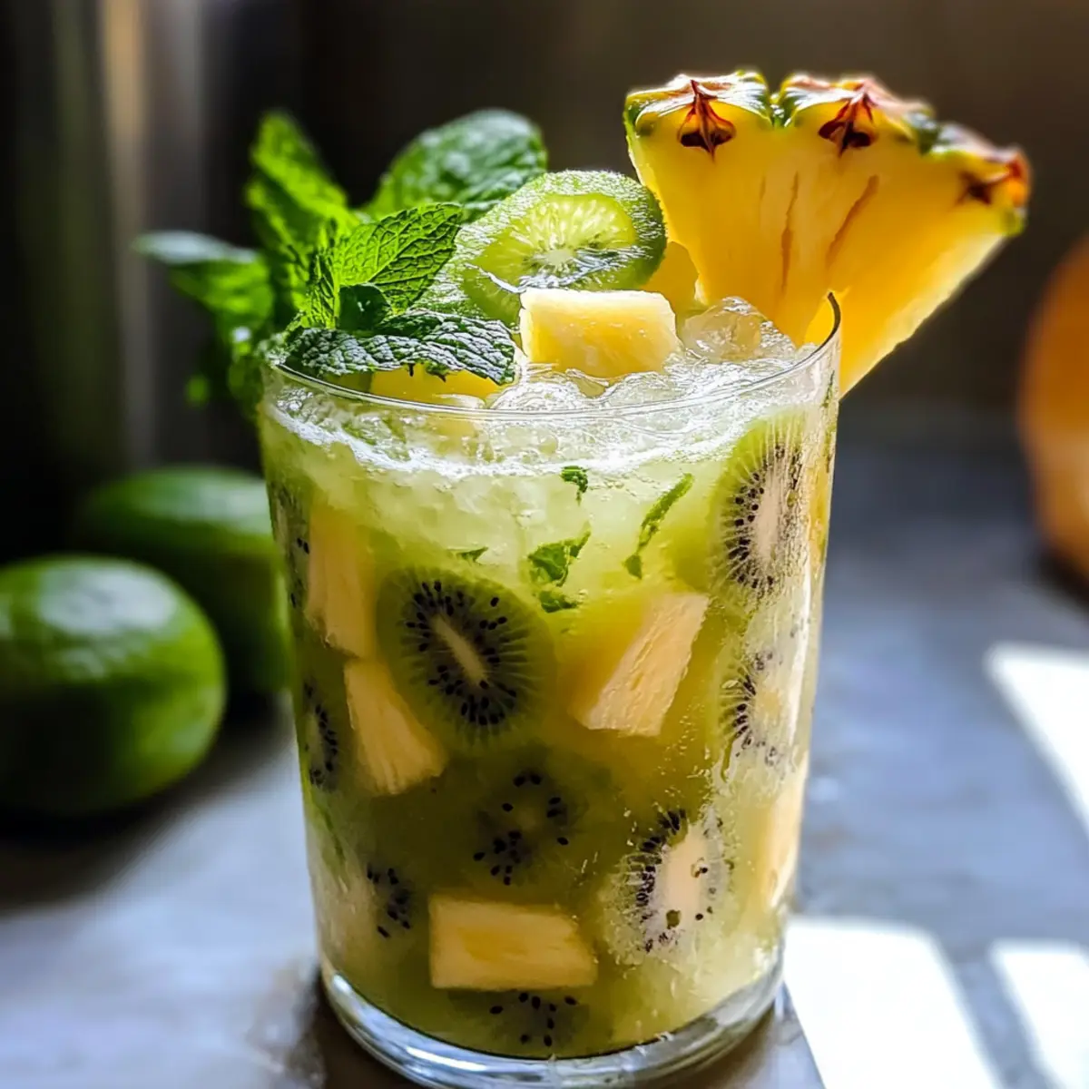 Ananas Kiwi Mojito für einen erfrischenden Genuss