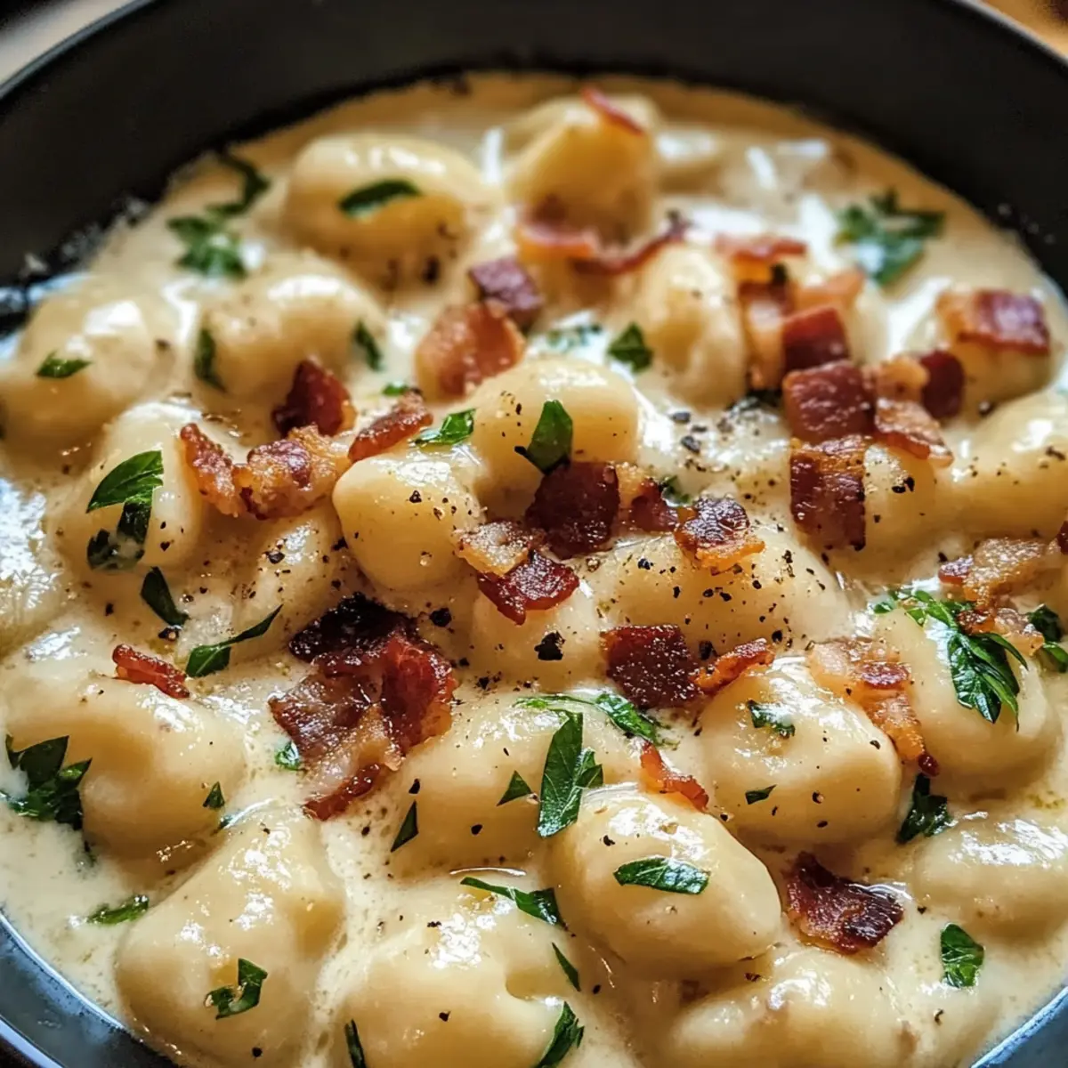 Geröstete Knoblauch-Cremesoße mit Gnocchi für Wohlfühl-Abende