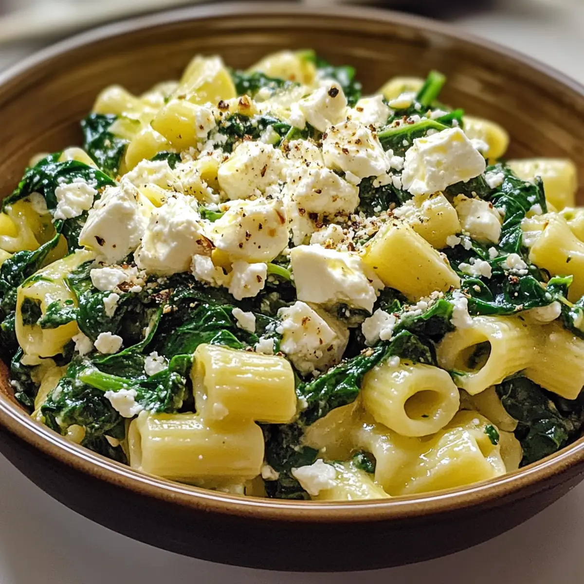 Schnelle Spinat-Feta-Pasta für Eilige Genießer