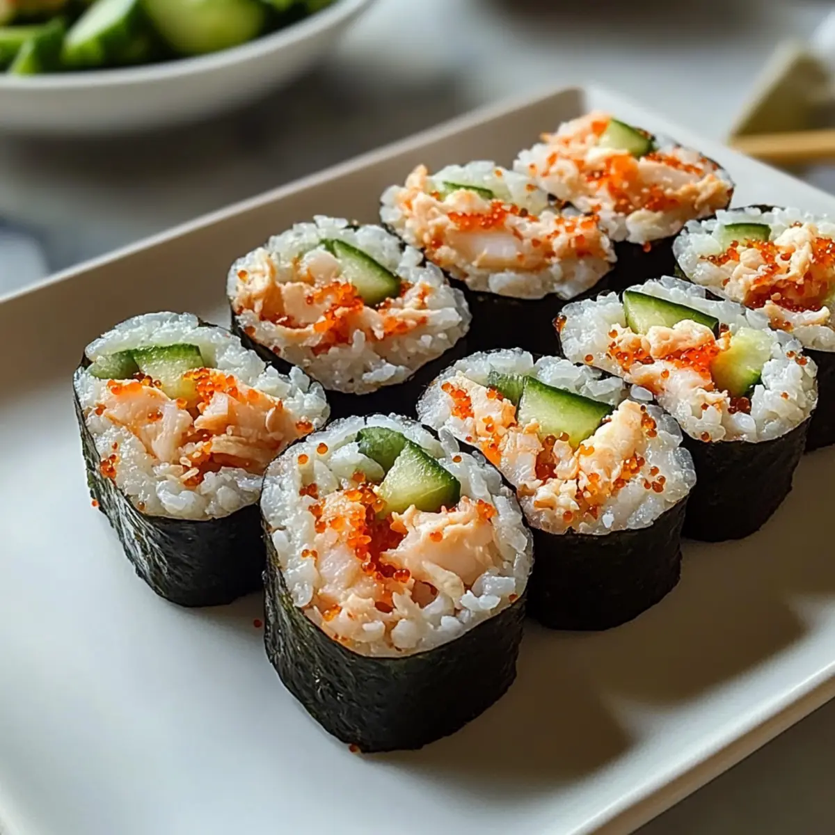 Würzige Krabbenrolle für das perfekte Sushi Erlebnis