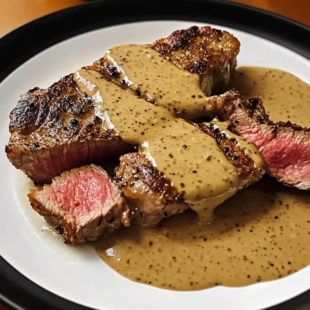Steak mit cremiger Pfeffersoße schnell zubereiten