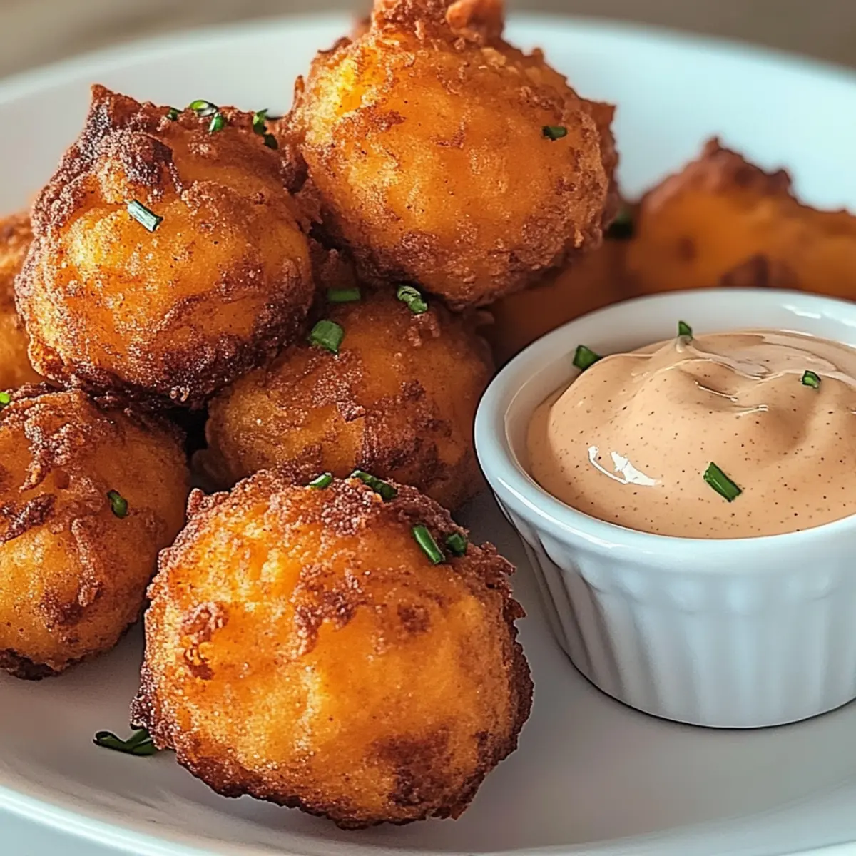 Süßkartoffel-Hushpuppies mit Zimtbutter-Dip
