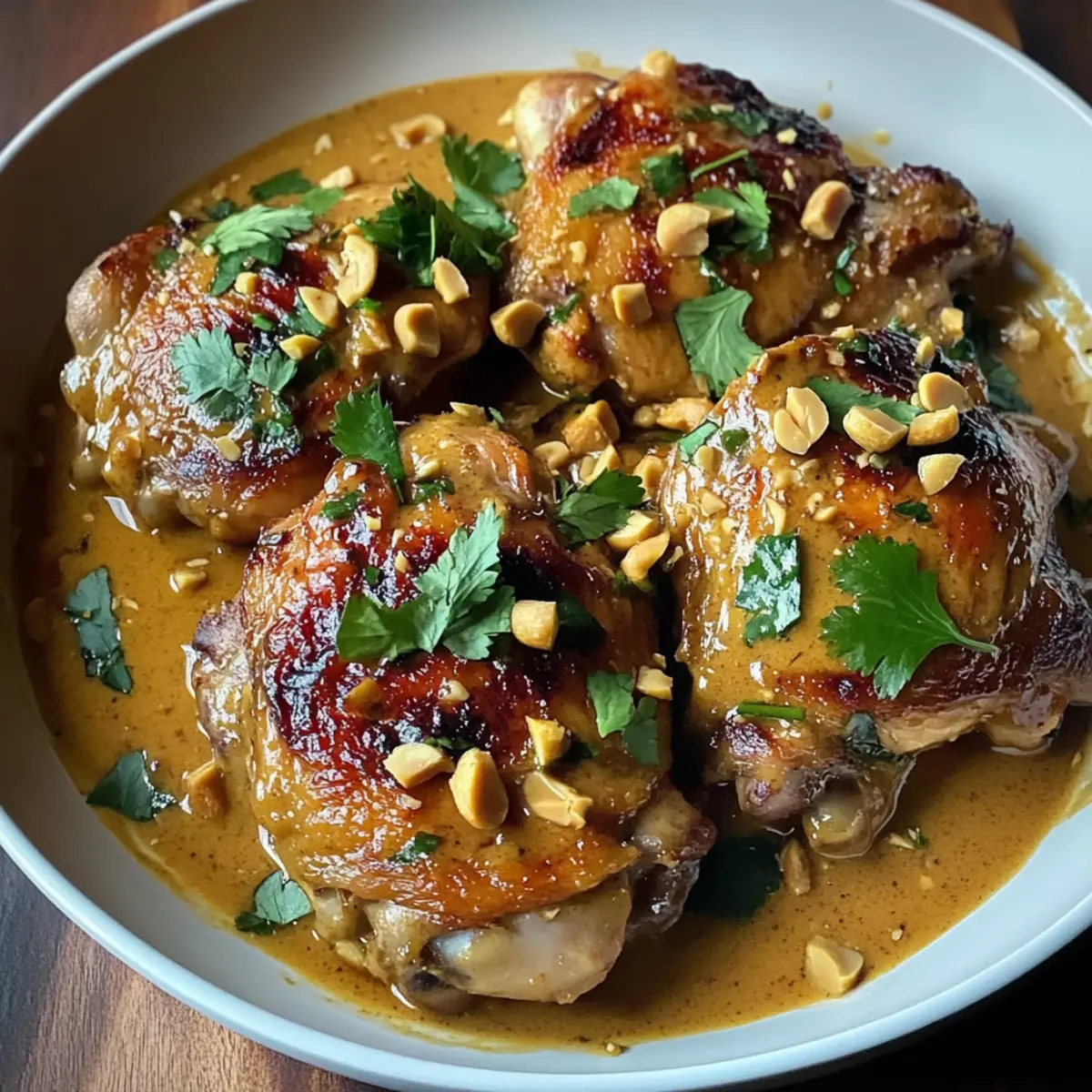 Thai Erdnuss-Hühnchen-Schlegel in 30 Minuten