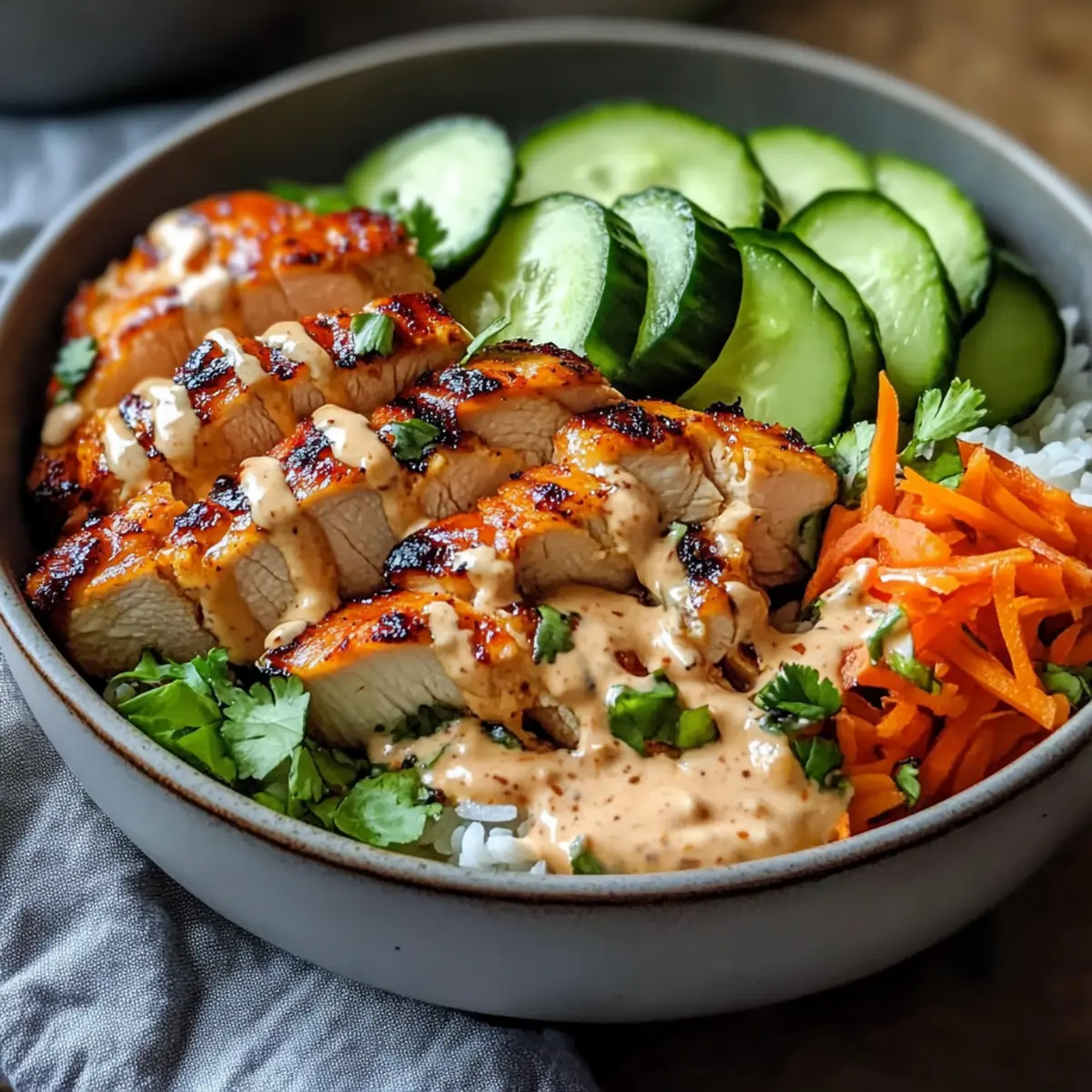 Würzige Hähnchen Bowl für ein schnelles Abendessen