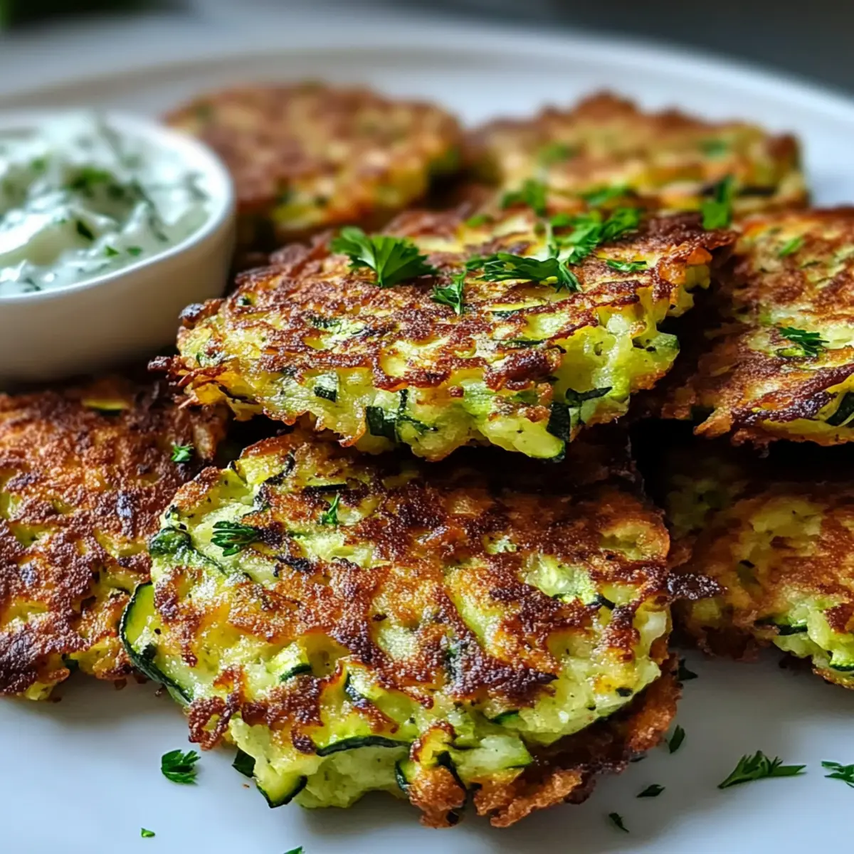 Krosse Zucchini Küchlein aus dem Air Fryer