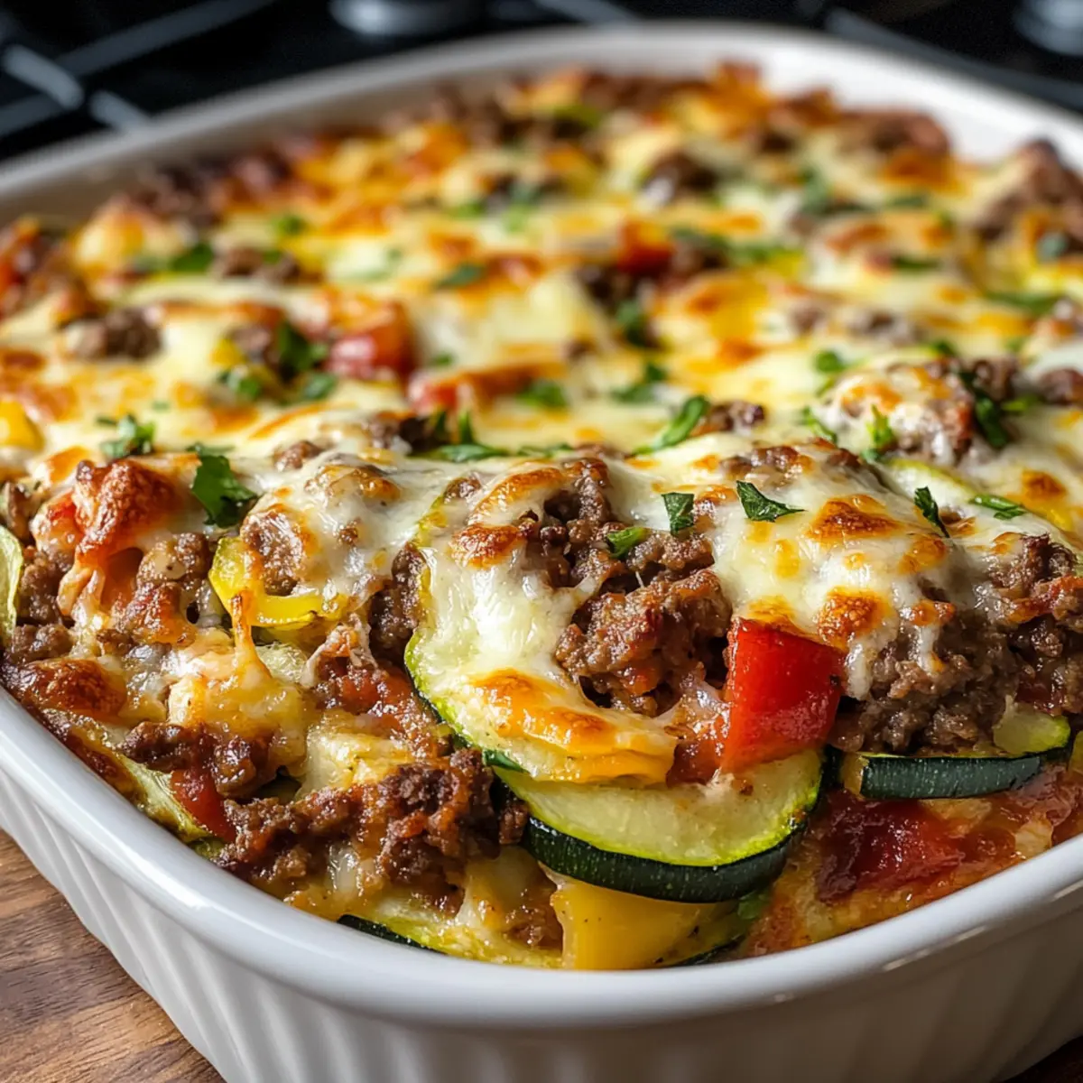 Zucchini Pizza Auflauf für eine gesunde Familienmahlzeit