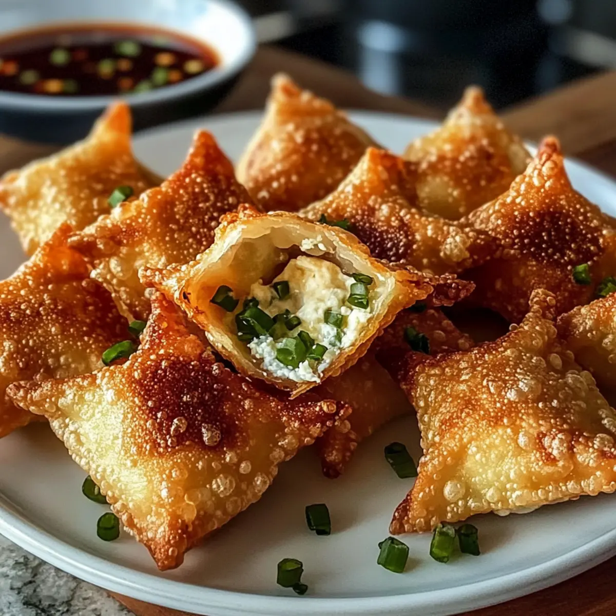 Luftfritteuse Frischkäse Wontons - Knusprige Leckerbissen