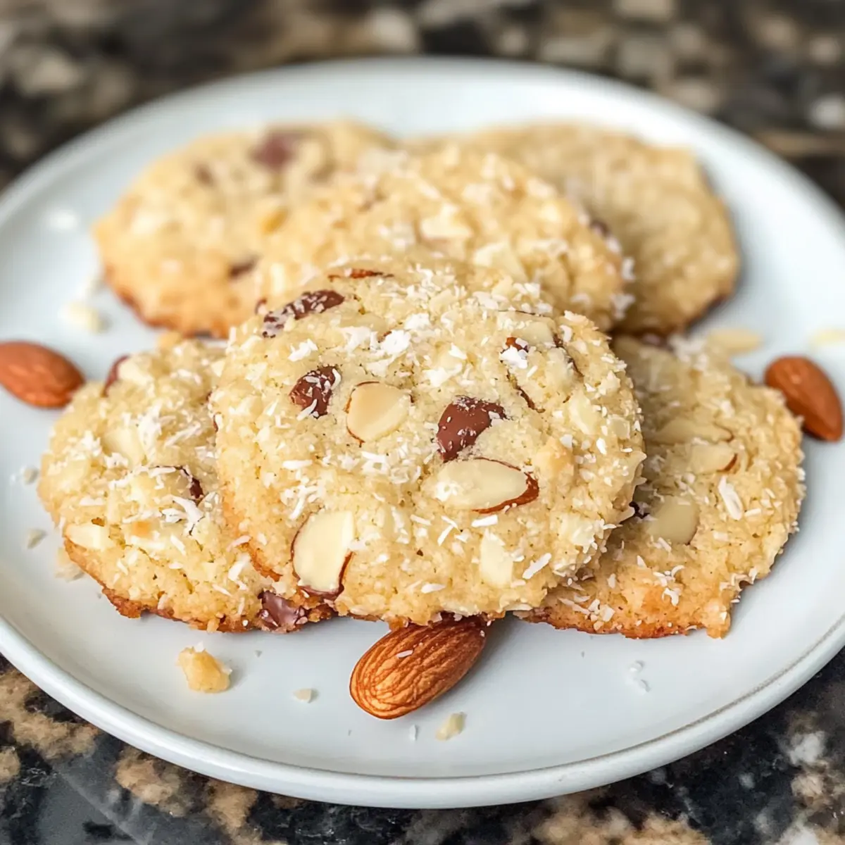 Mandeln Kokosnuss Glücks Cookies für jeden Tag