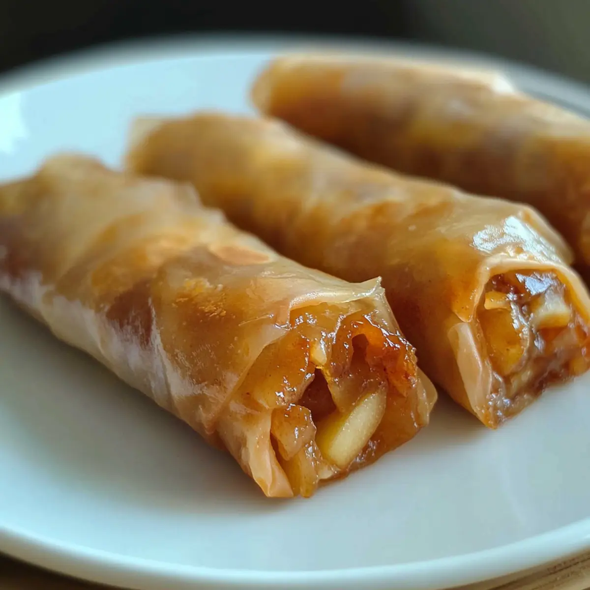Gebackene Apfelkuchen Reispapierrollen für jeden Anlass