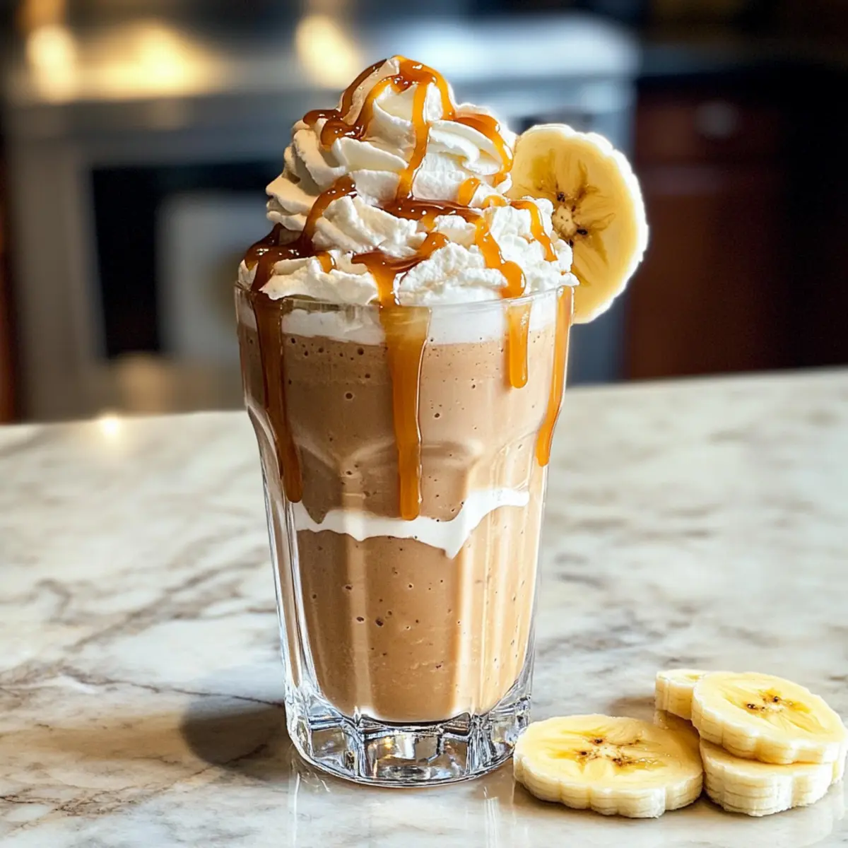 Bananen-Karamell-Frappé für Genussmomente zuhause