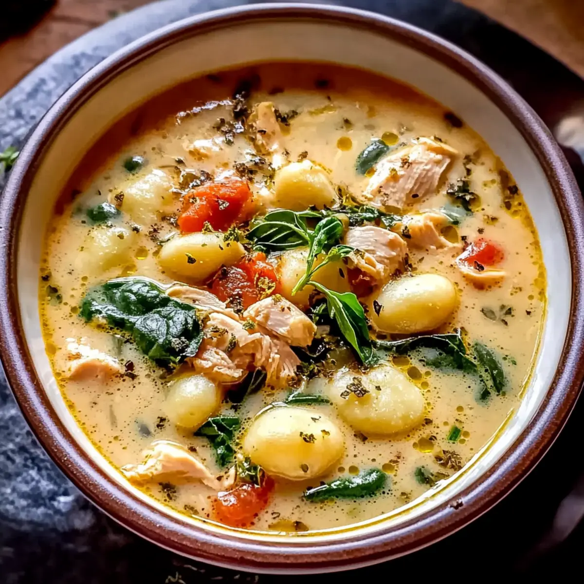 Hühnchen Gnocchi Suppe für perfektes Wohlfühlen