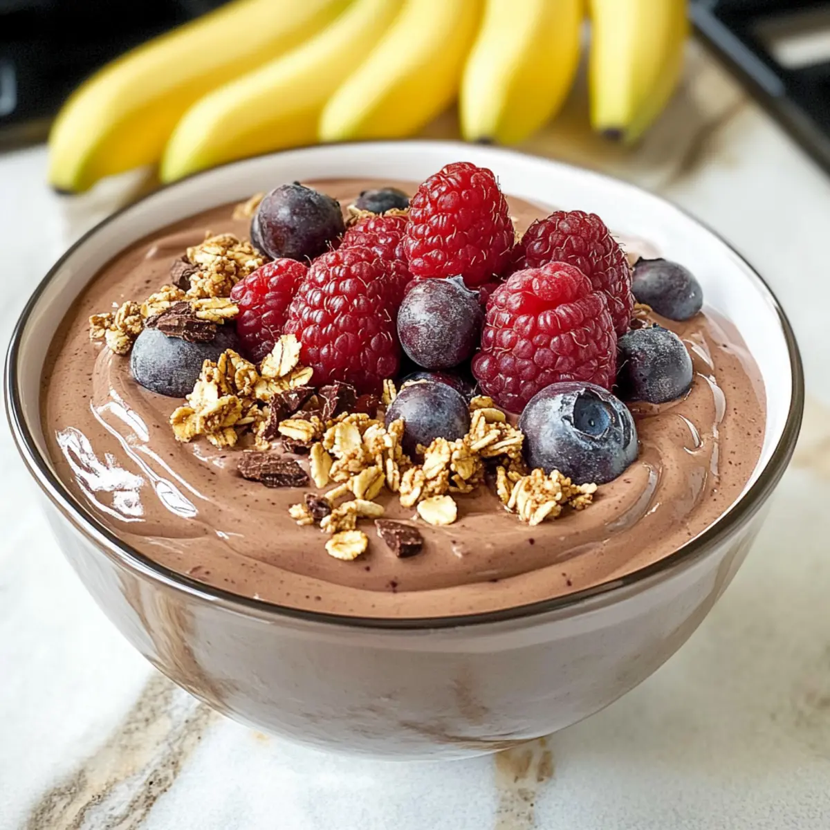 Schokoladen-Griechischer-Joghurt für schnelle Snacks