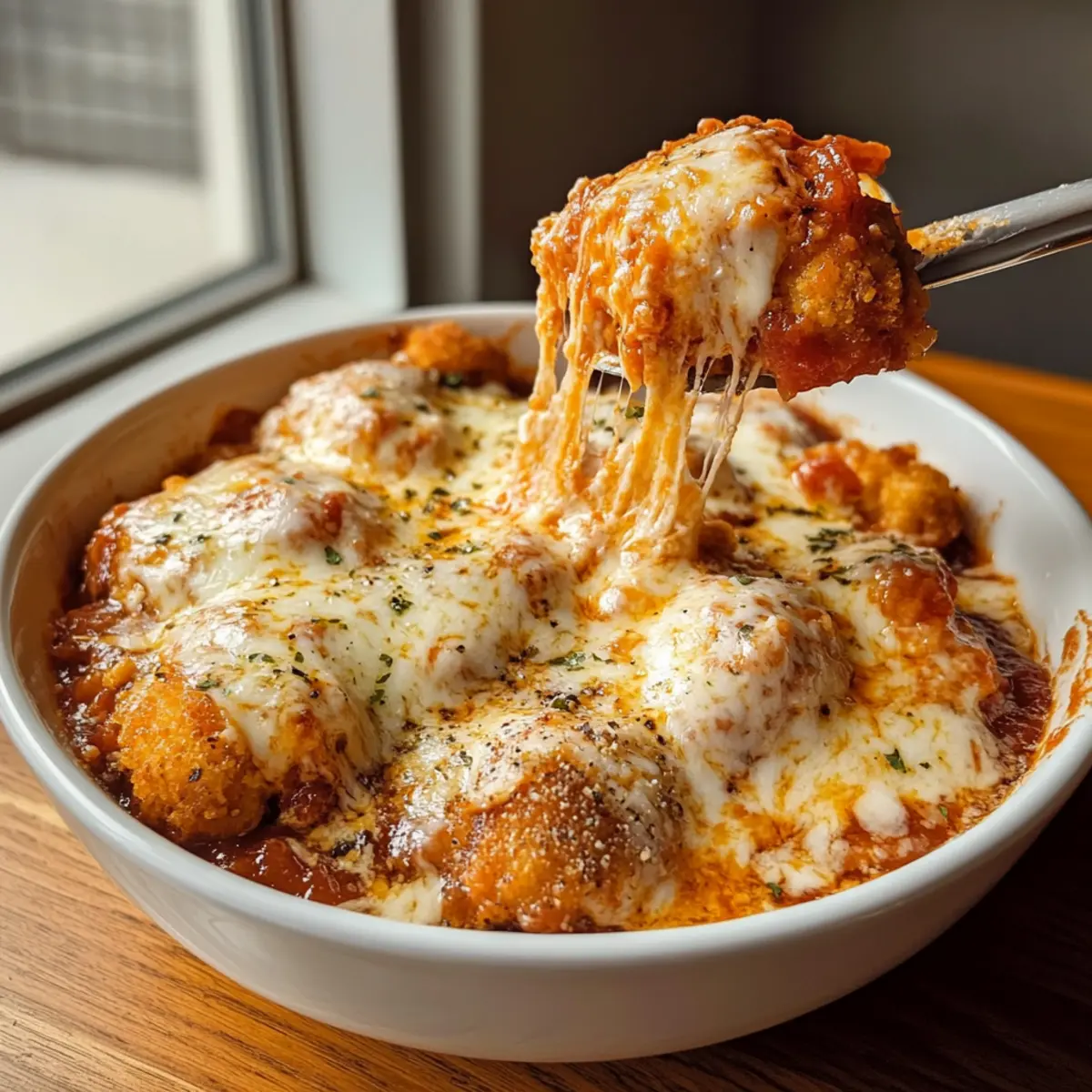 Hüttenkäse Hühnchen Parm Bowl ganz einfach zubereiten