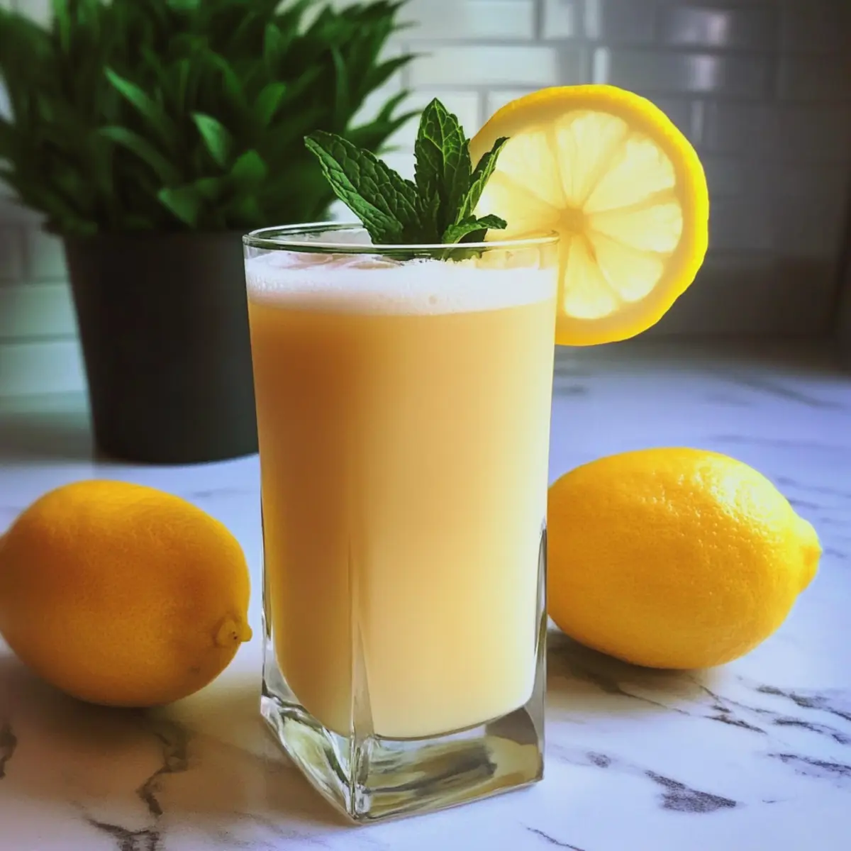 Cremige träumerische Limonade für heiße Sommertage