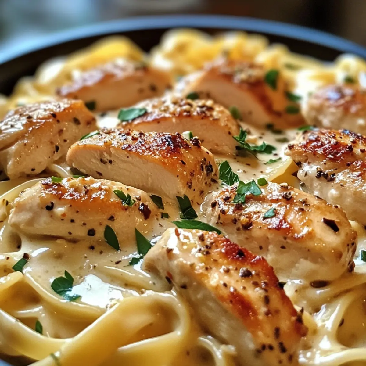 Cremige italienische Hühnerpasta für Genussabende