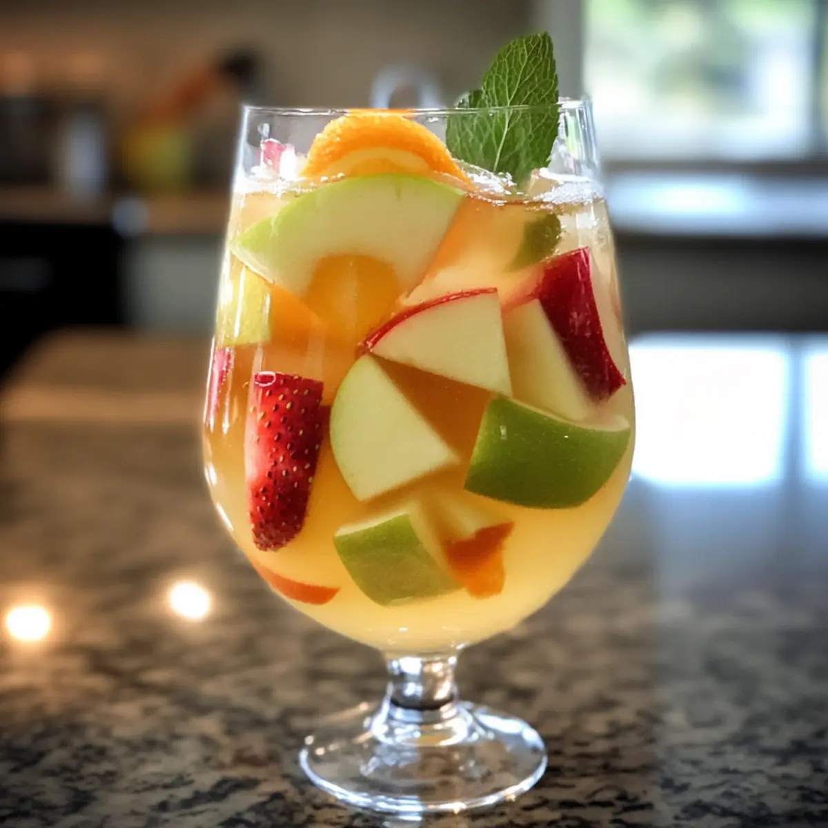 Grüne Apfel Sangria für erfrischende Sommerabende
