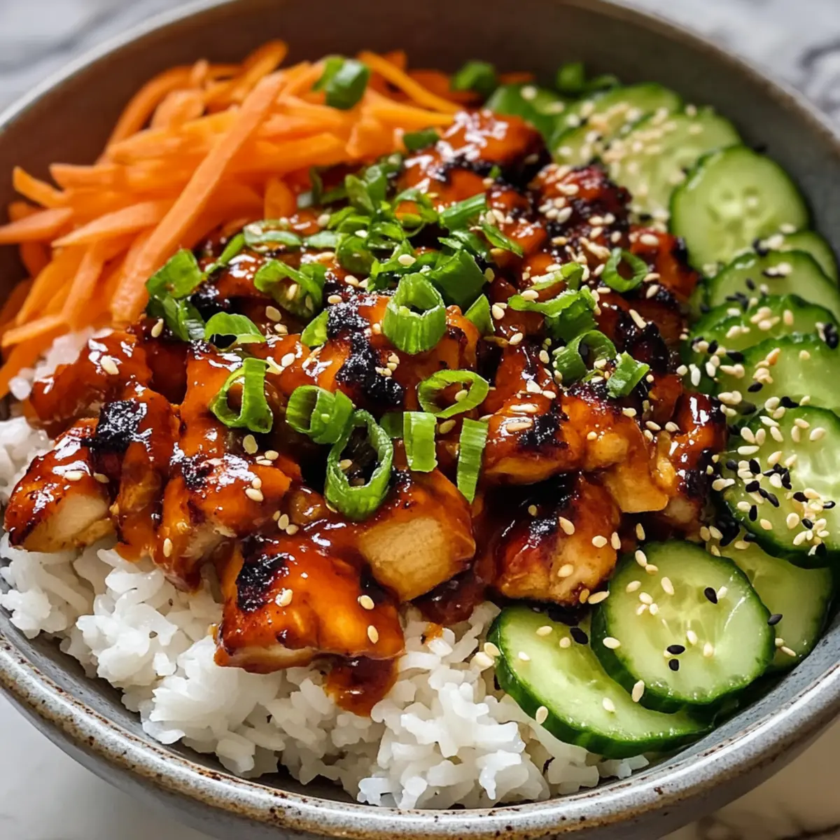 Koreanisches BBQ-Hähnchen-Schalen in 30 Minuten