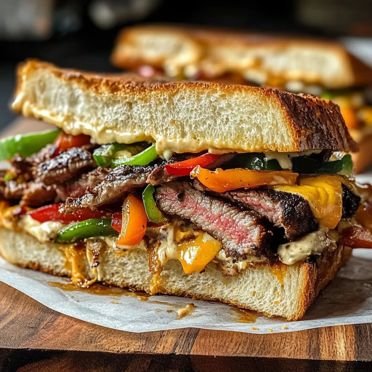 Koreanisches Steak-Sandwich mit Knoblauch-Mayo