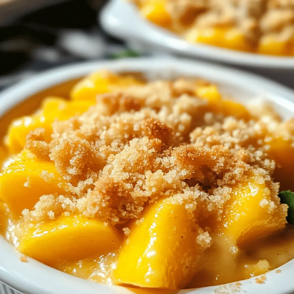 Mango Streusel perfekt für tropische Genussmomente