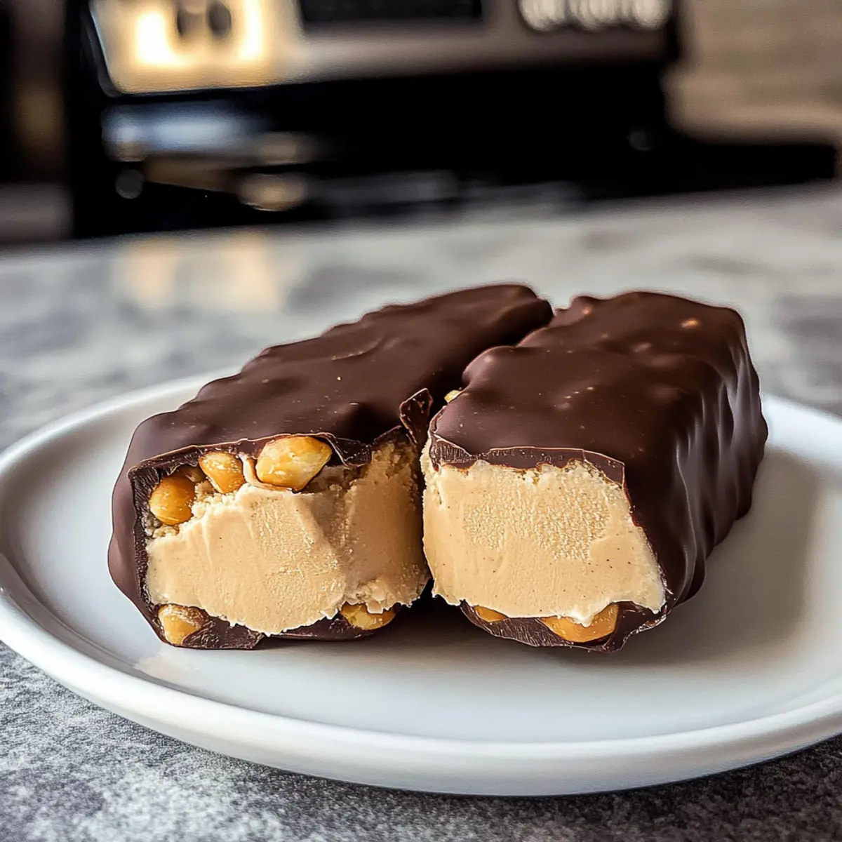 Erdnussbutter gefrorene Joghurtstäbchen selbstgemacht