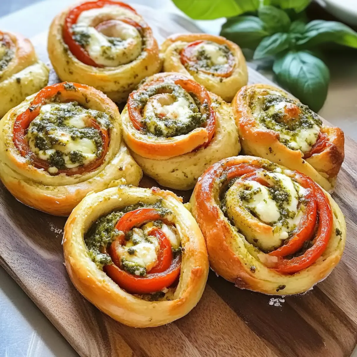 Pesto Schnecken mit Tomate und Mozzarella – Gesundes Rezept