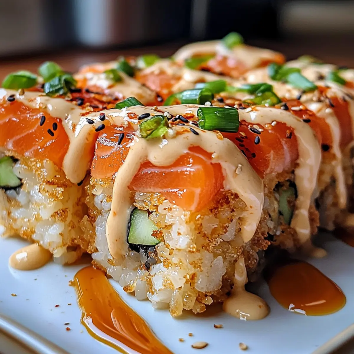 Lachs Knuspriger Reis: Der perfekte Snack fürs Zuhause
