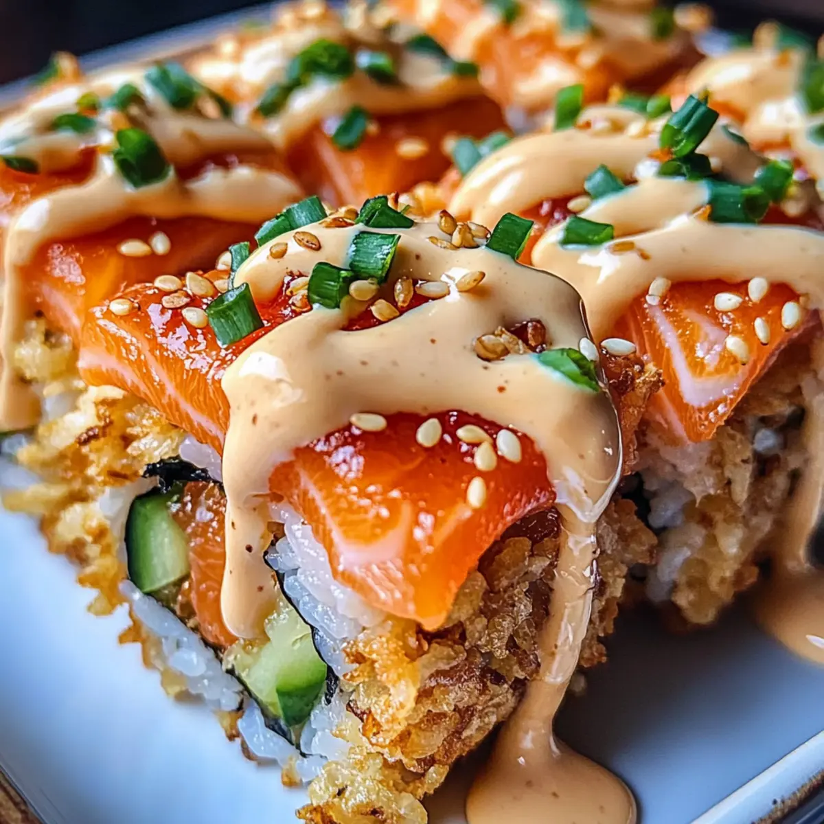 Lachs knuspriger Reis: Ein köstliches Fusion-Gericht