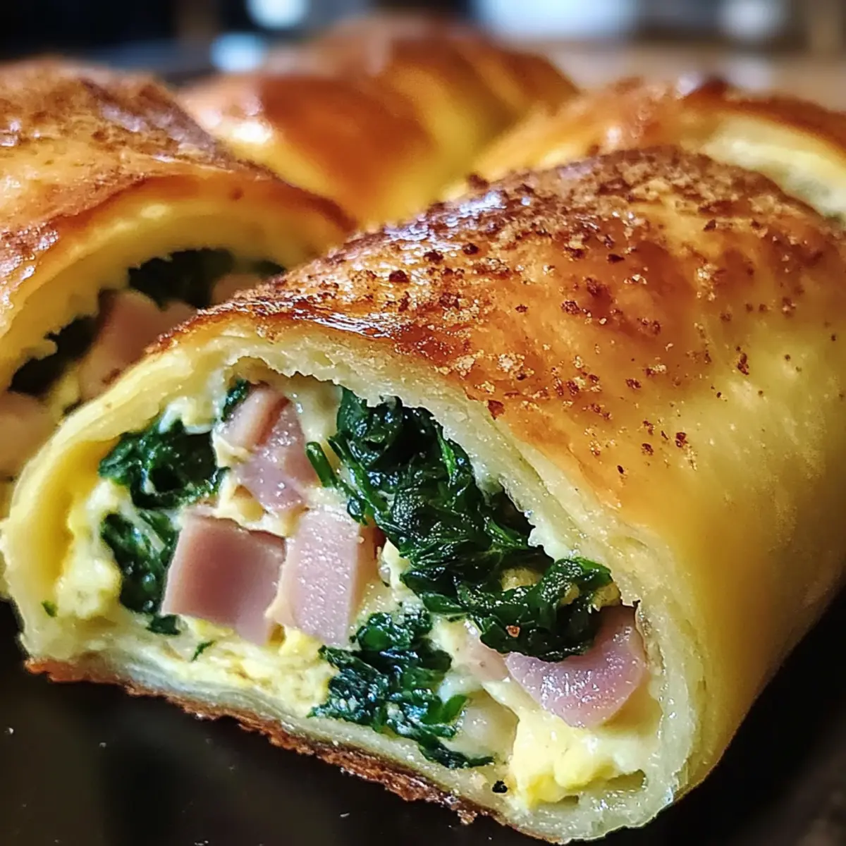 Spinat Schinken Frühstücksrollen für den perfekten Morgengenuss