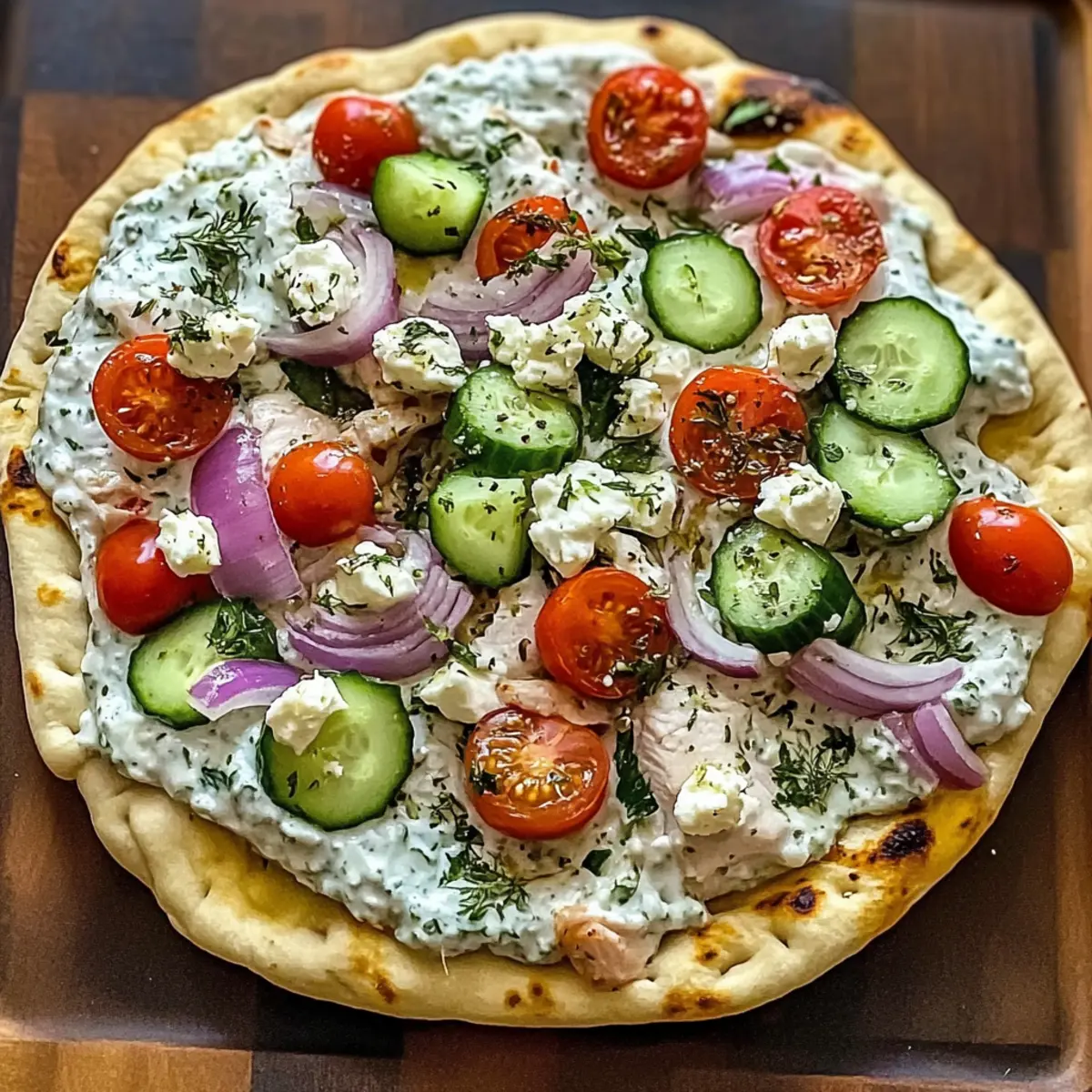 Tzatziki Hähnchen Pizza – Schnell und Gesund genießen