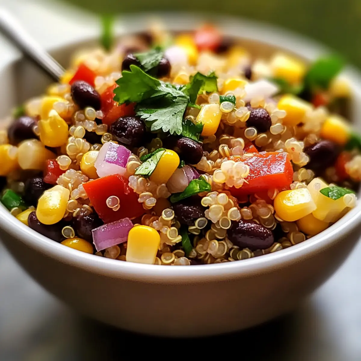 Schwarze Bohnen und Mais Quinoa Salat Rezept für den Sommer