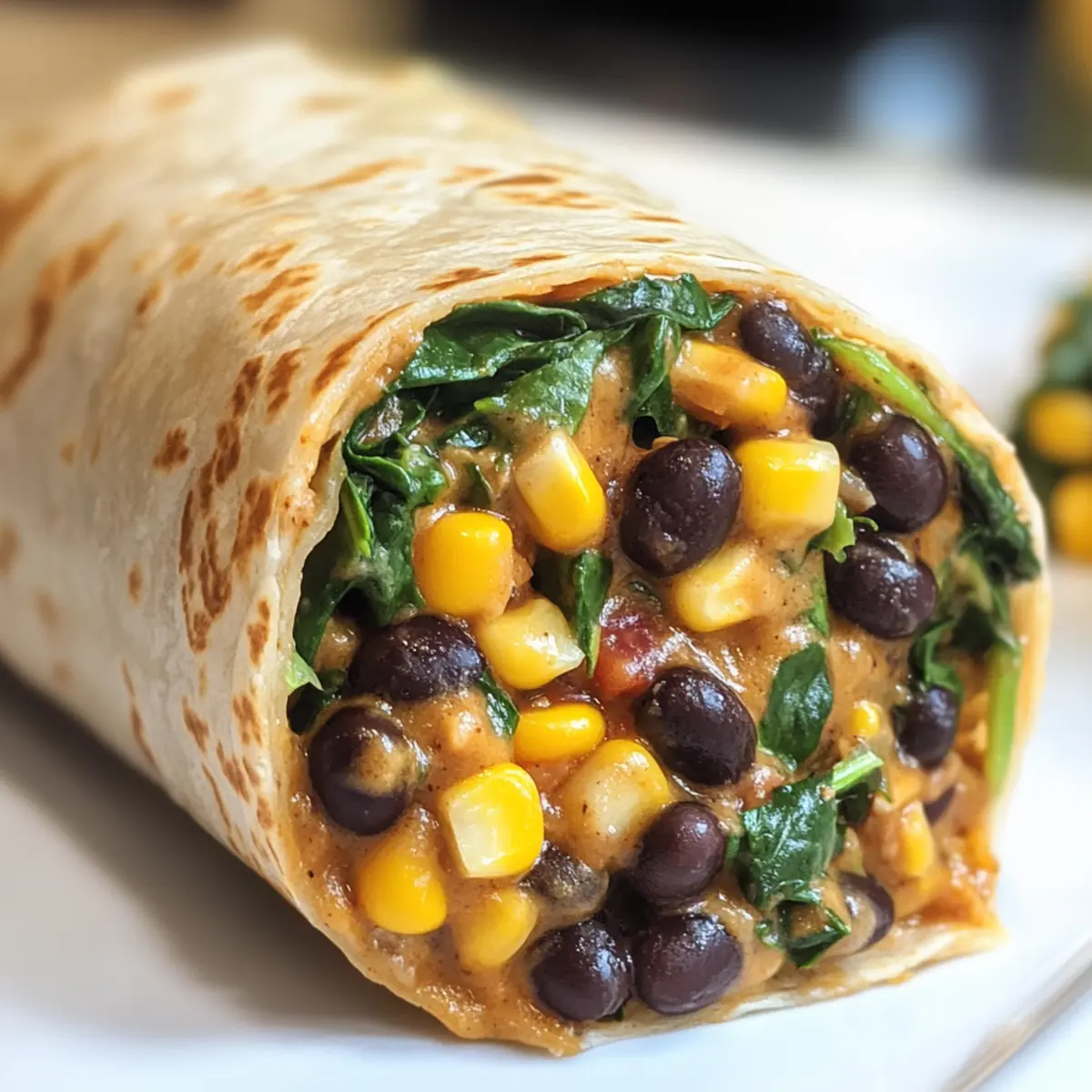 Schnelle Schwarzbohnen- und Spinat-Burritos für jeden Tag